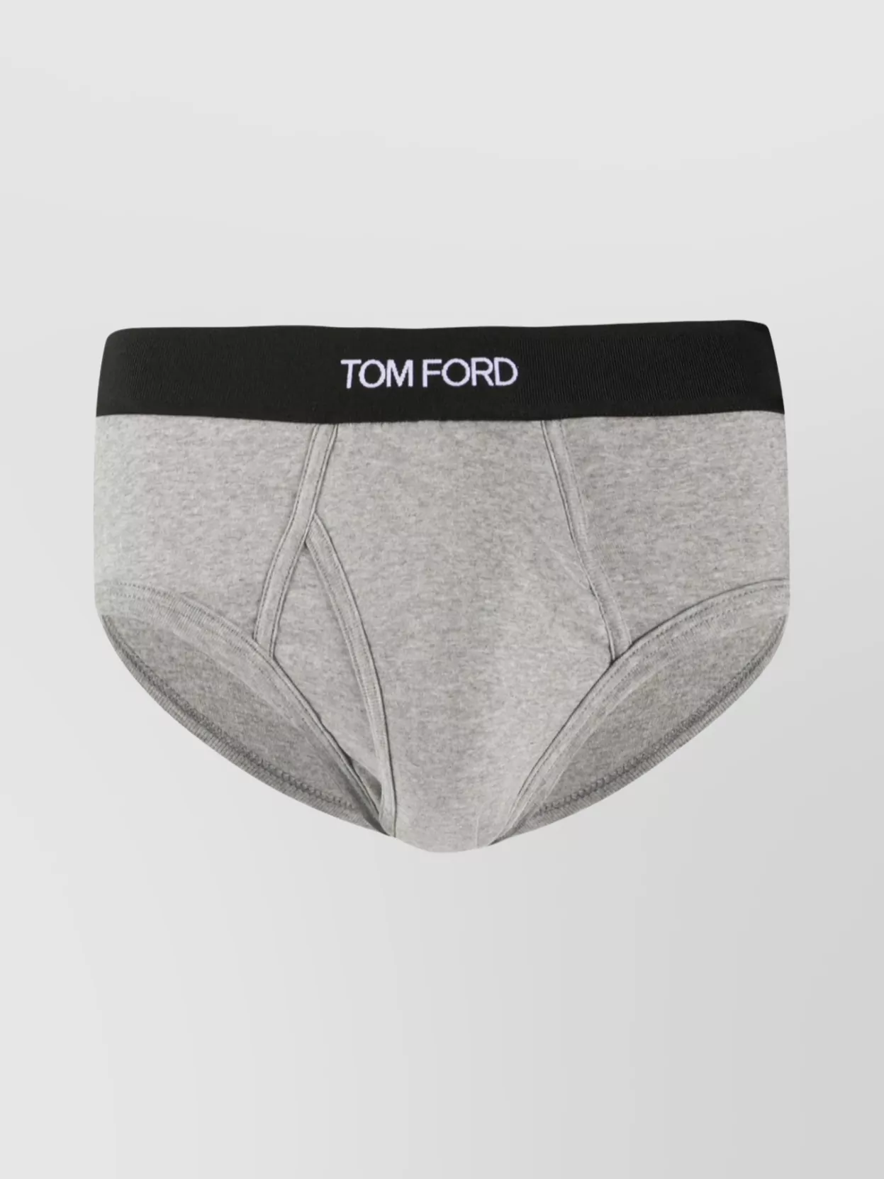 Tom Ford Elastic Waistband Brief Seam Detailing In Gray