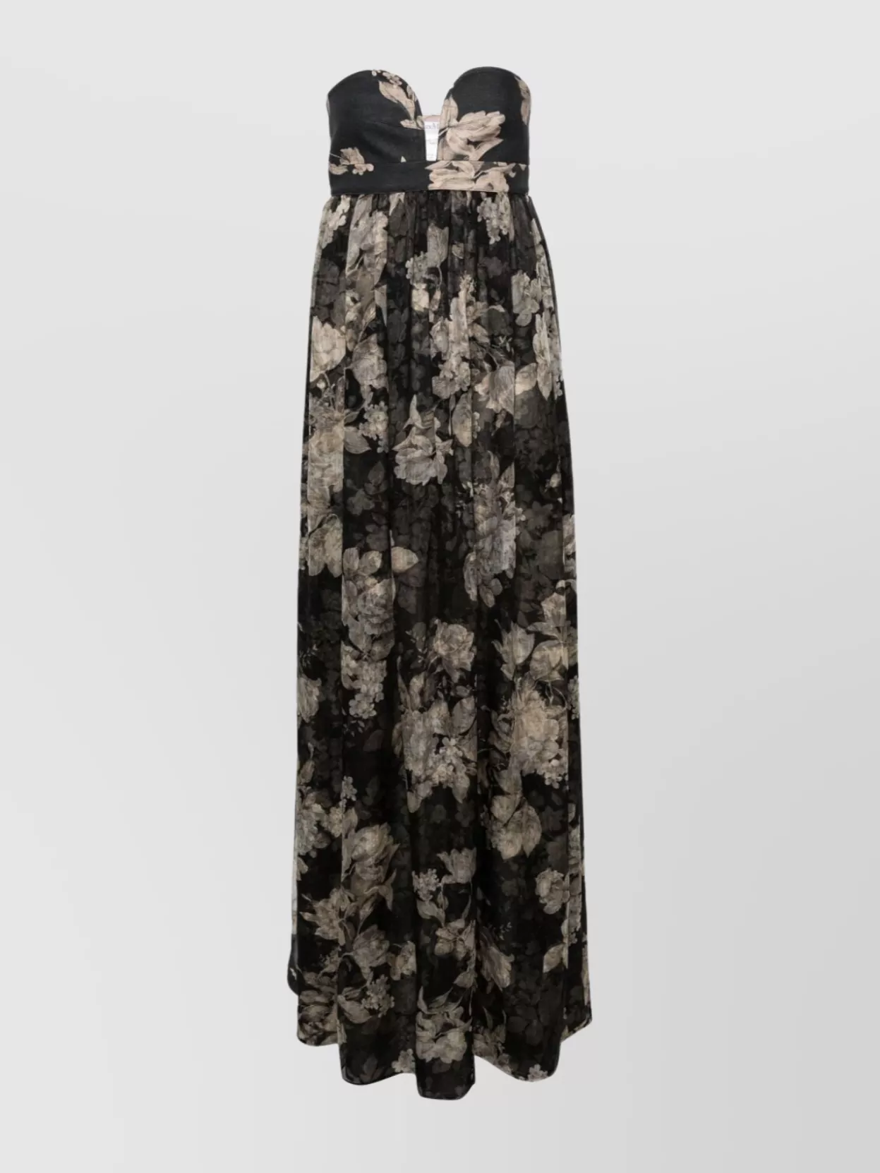 Max Mara Floral Print Cotton Long Dress