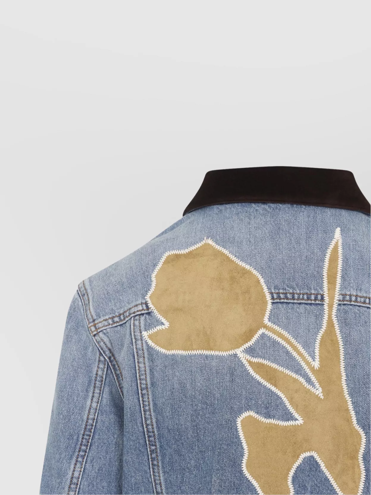 Marni Deep Blue Cotton Washed Bull Denim Trucker Cropped Jacket In Blue
