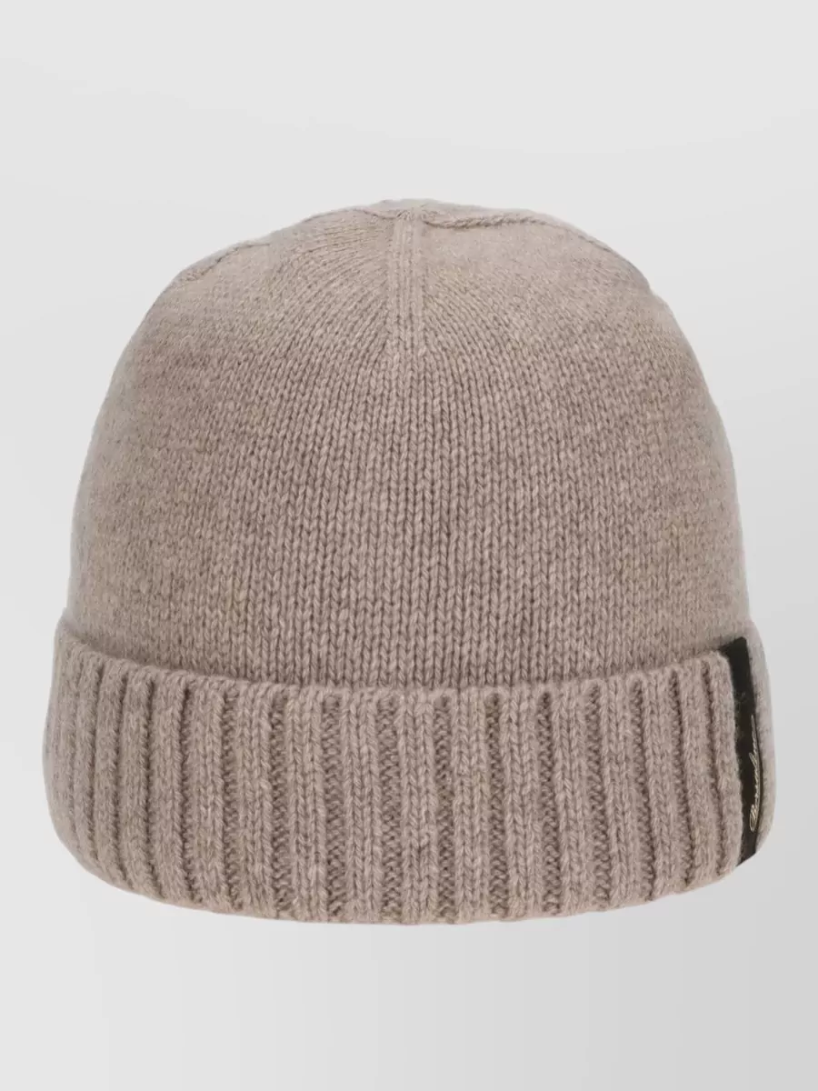 Borsalino cashmere ribbed beanie