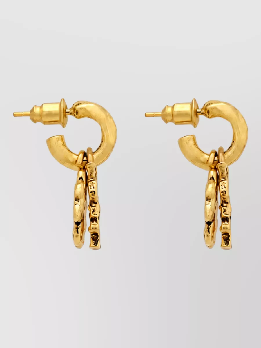 Saint Laurent Mini Clover Hoop Earrings
