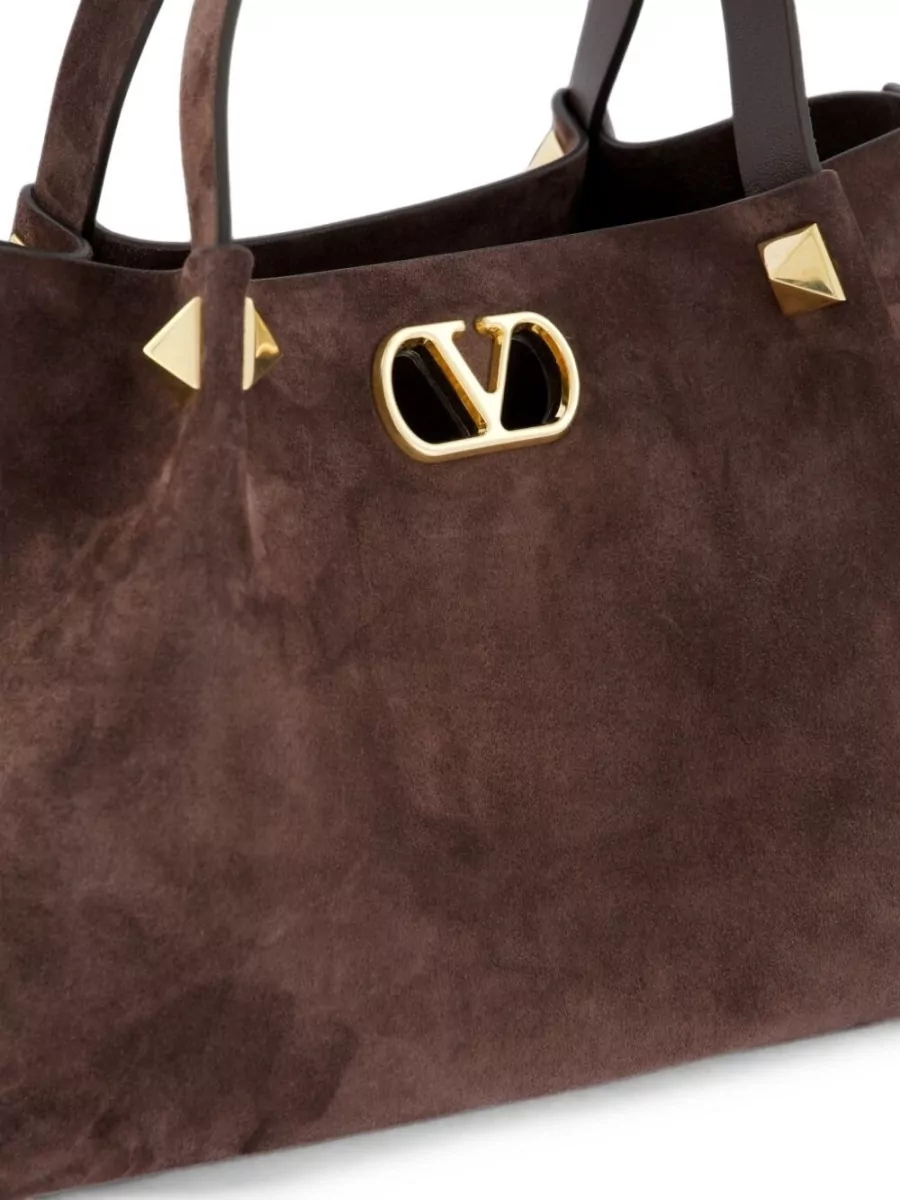 Valentino Garavani Vlogo Signature Small Suede Shoulder Bag