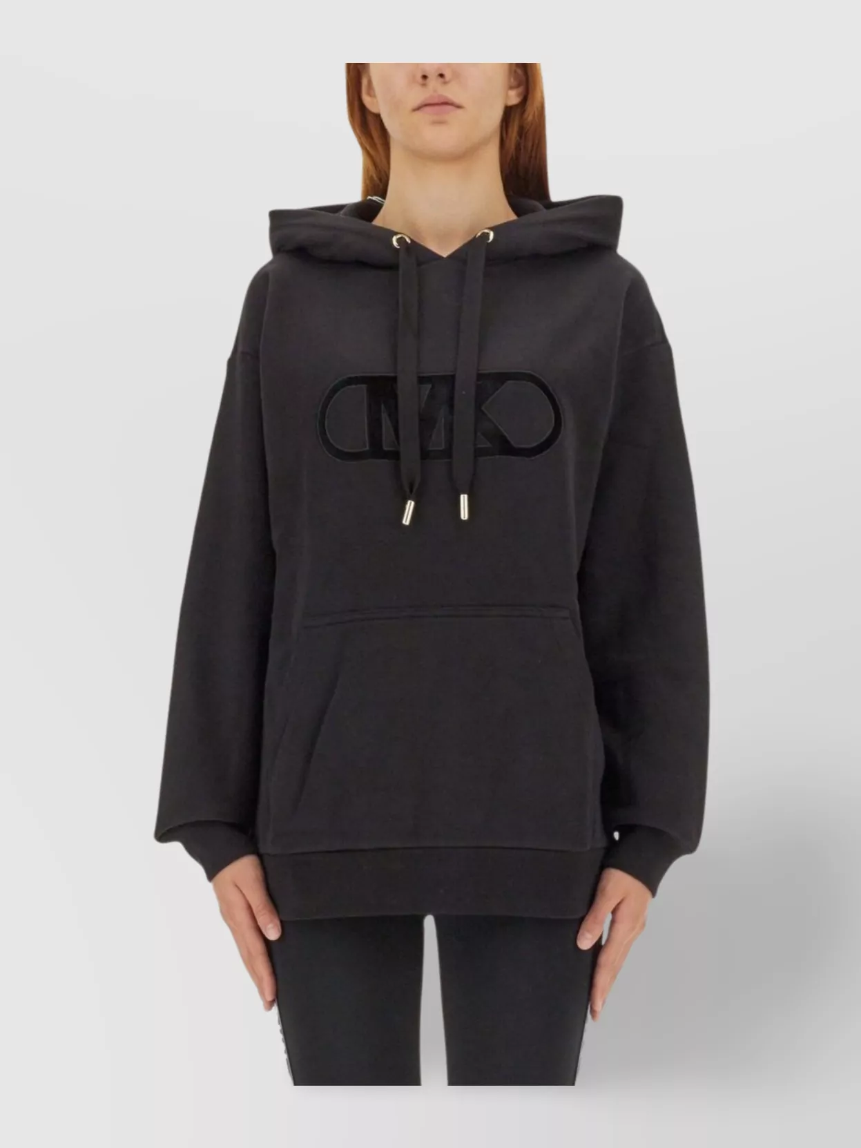 Shop Michael Kors Embossed Logo Hooded Sweatshirt