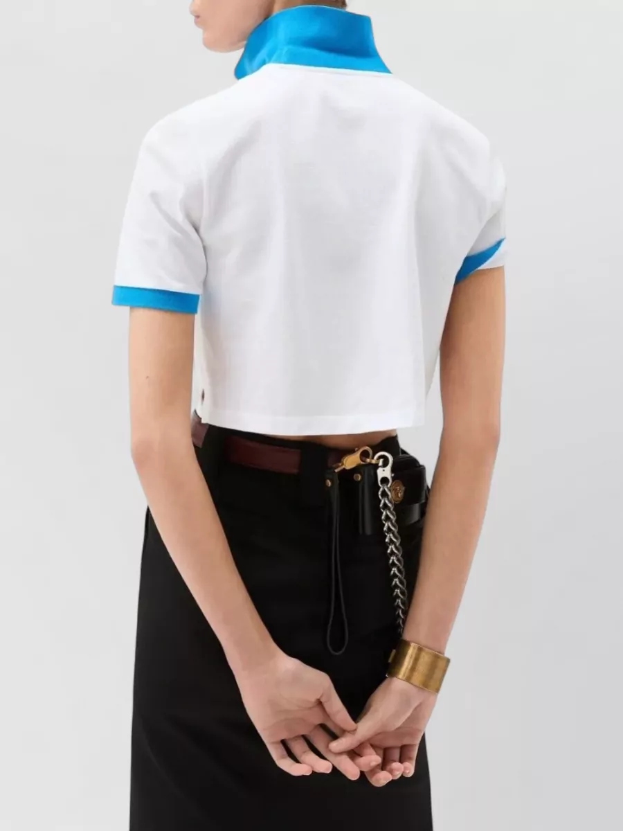 Versace Cotton Cropped Polo Shirt