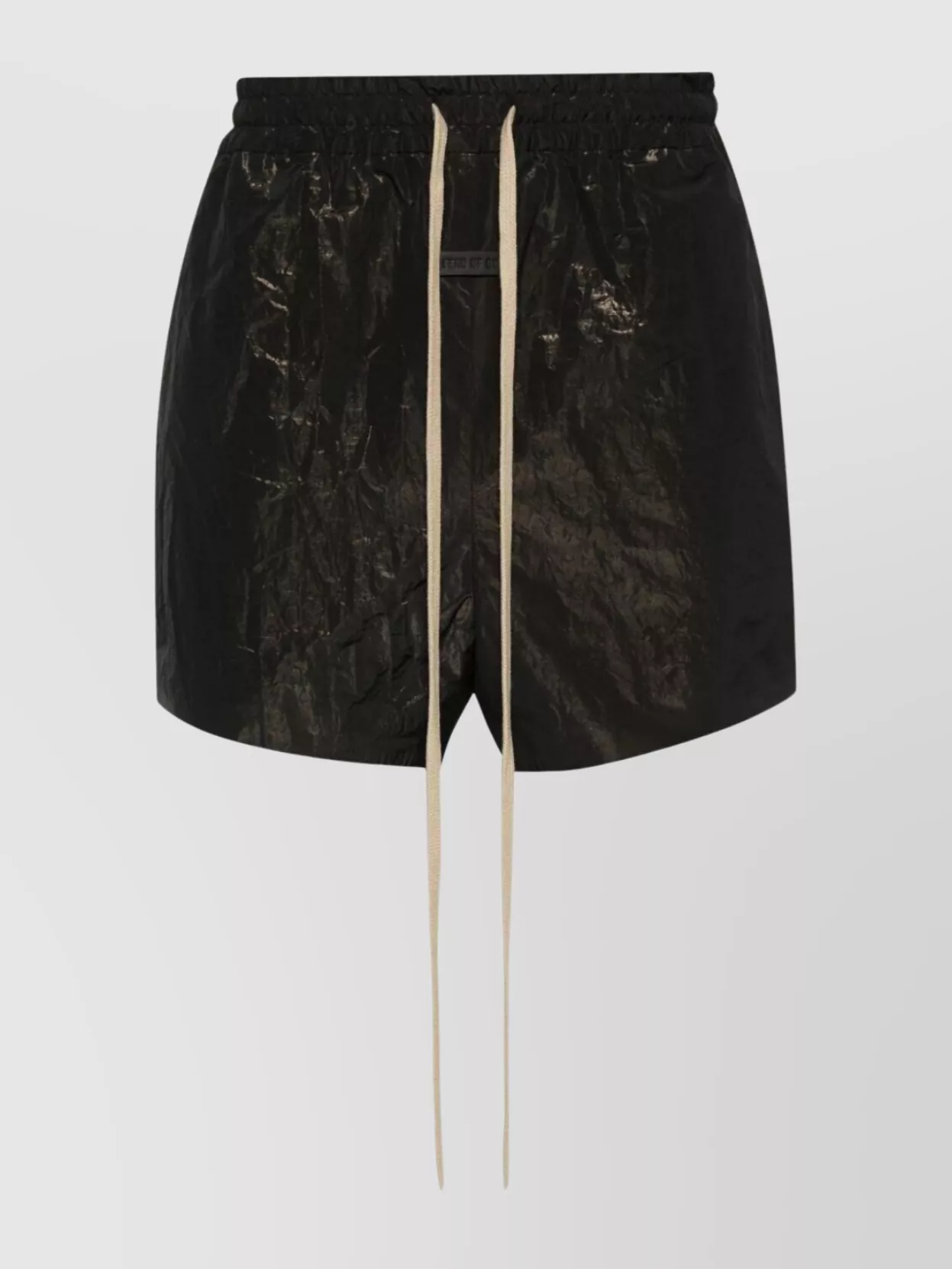 Fear Of God Crinkled Texture Elastic Waistband Lightweight Shorts In Multi