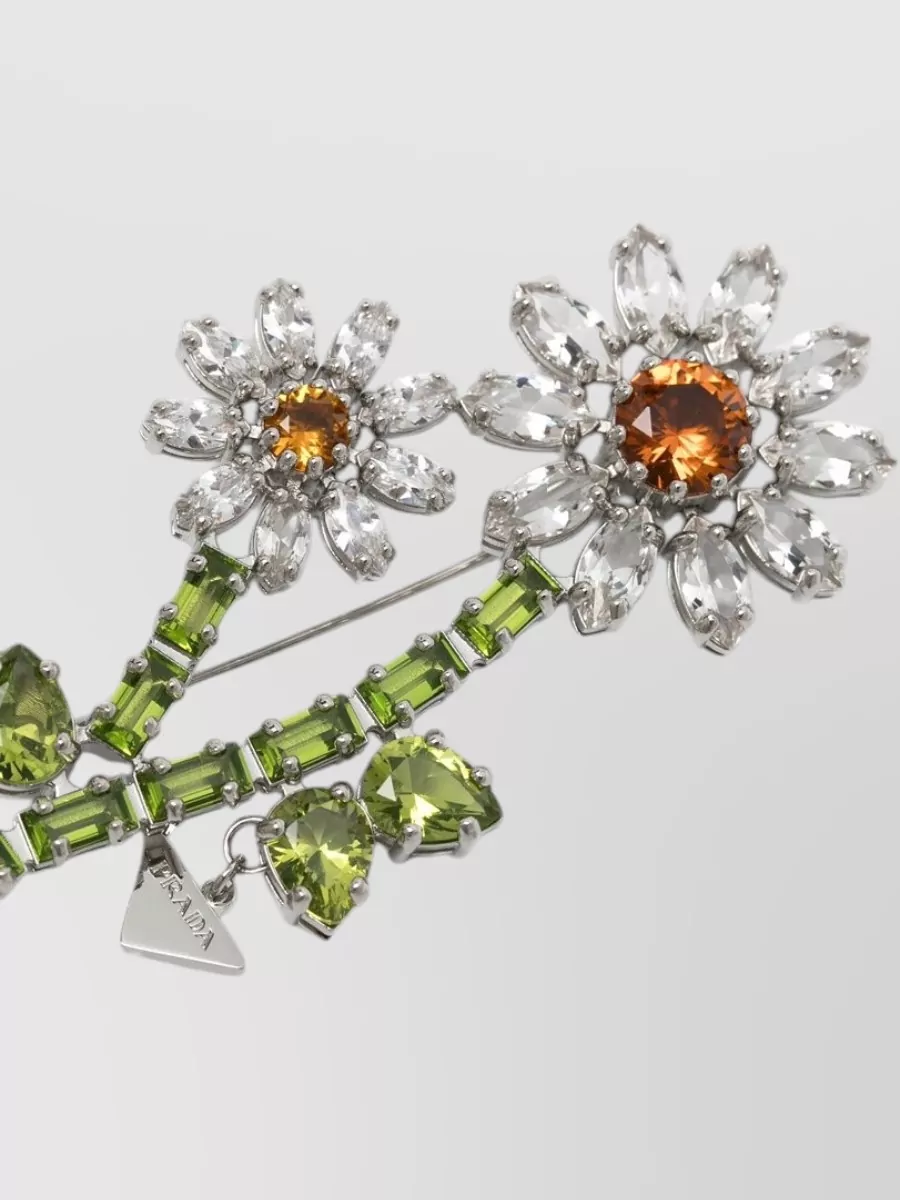 Prada Crystal-Embellished Brooch