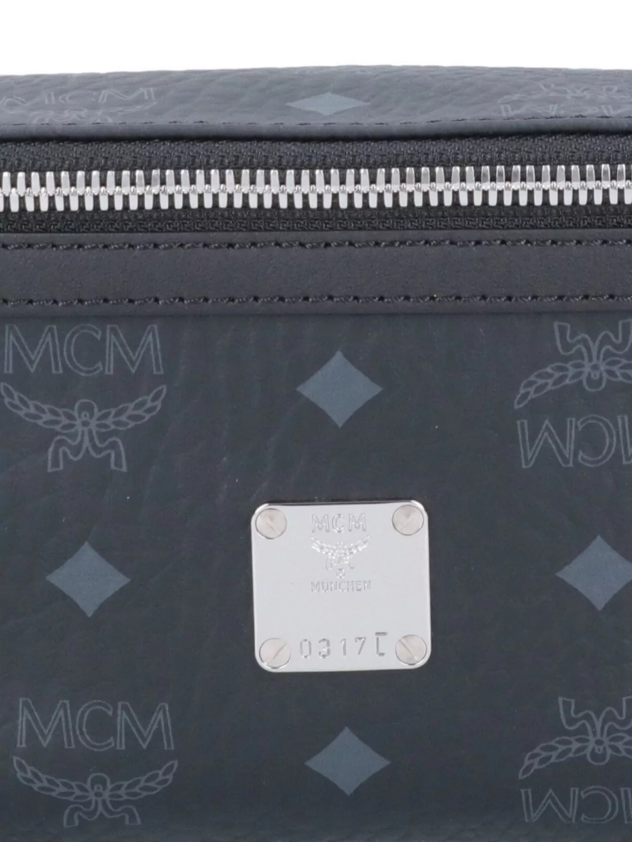 Mcm Logo Print Adjustable Strap Shoulder Bag