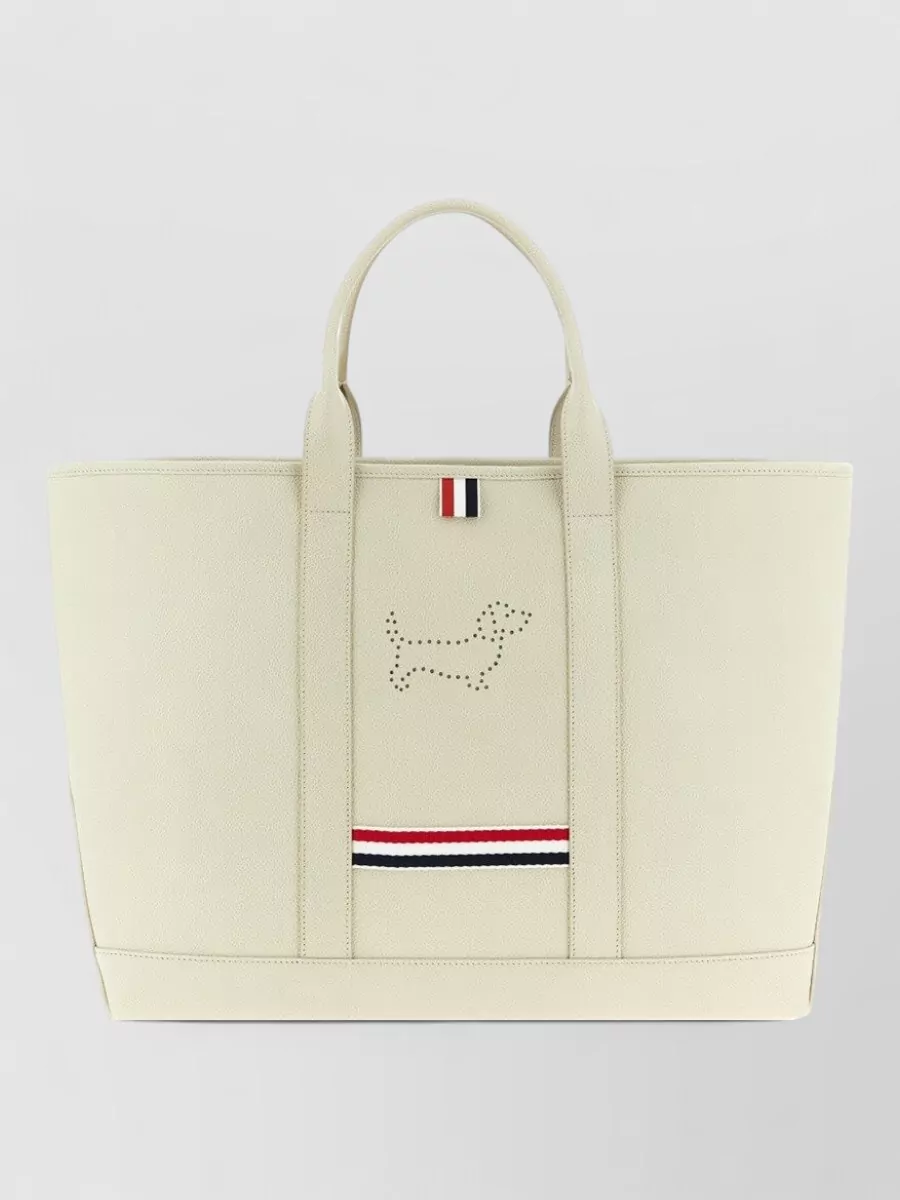 Thom Browne Medium Tool Tote Perforated Hector Leather