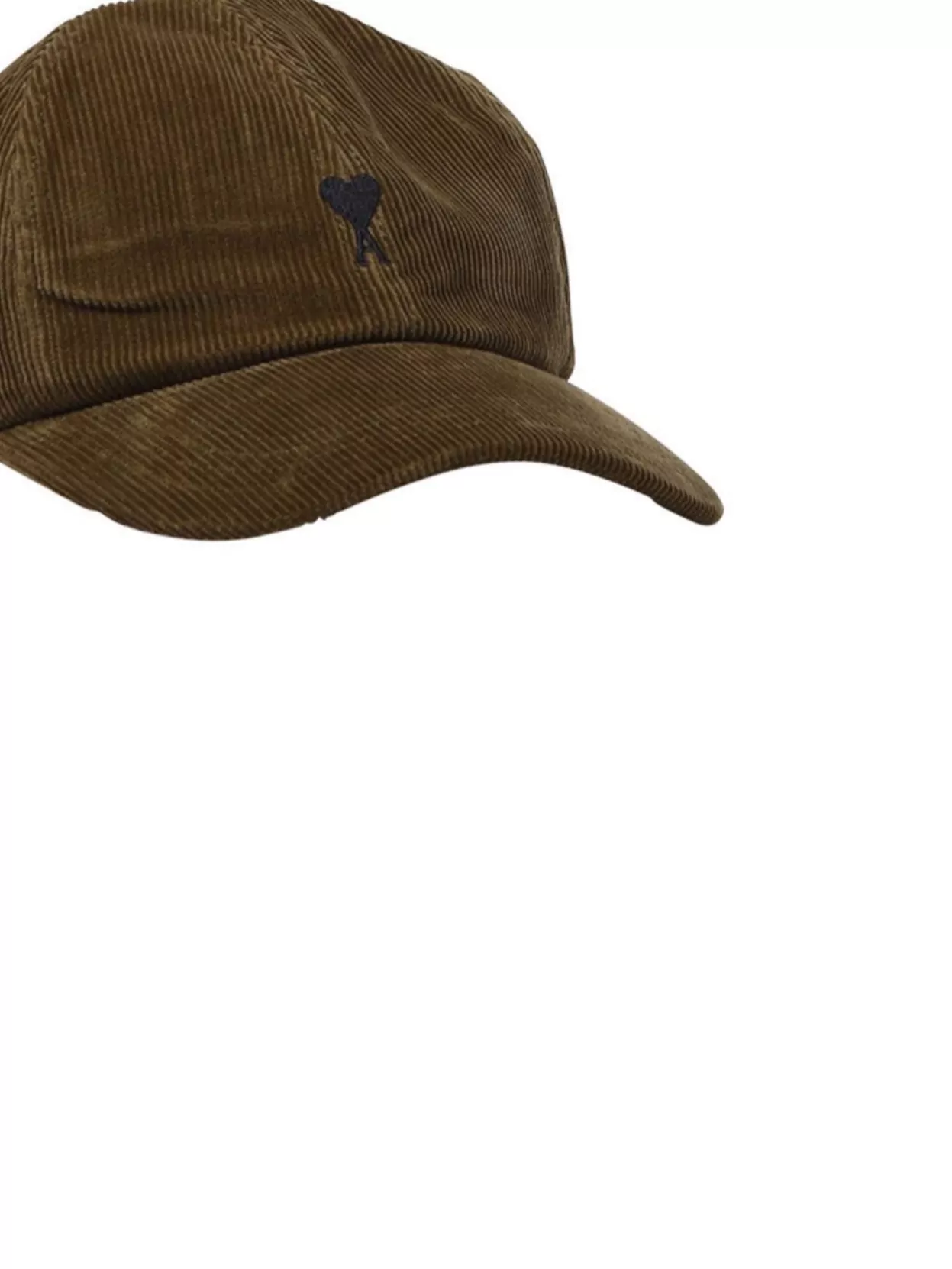 Ami Paris Adjustable Corduroy Cap Curved Brim