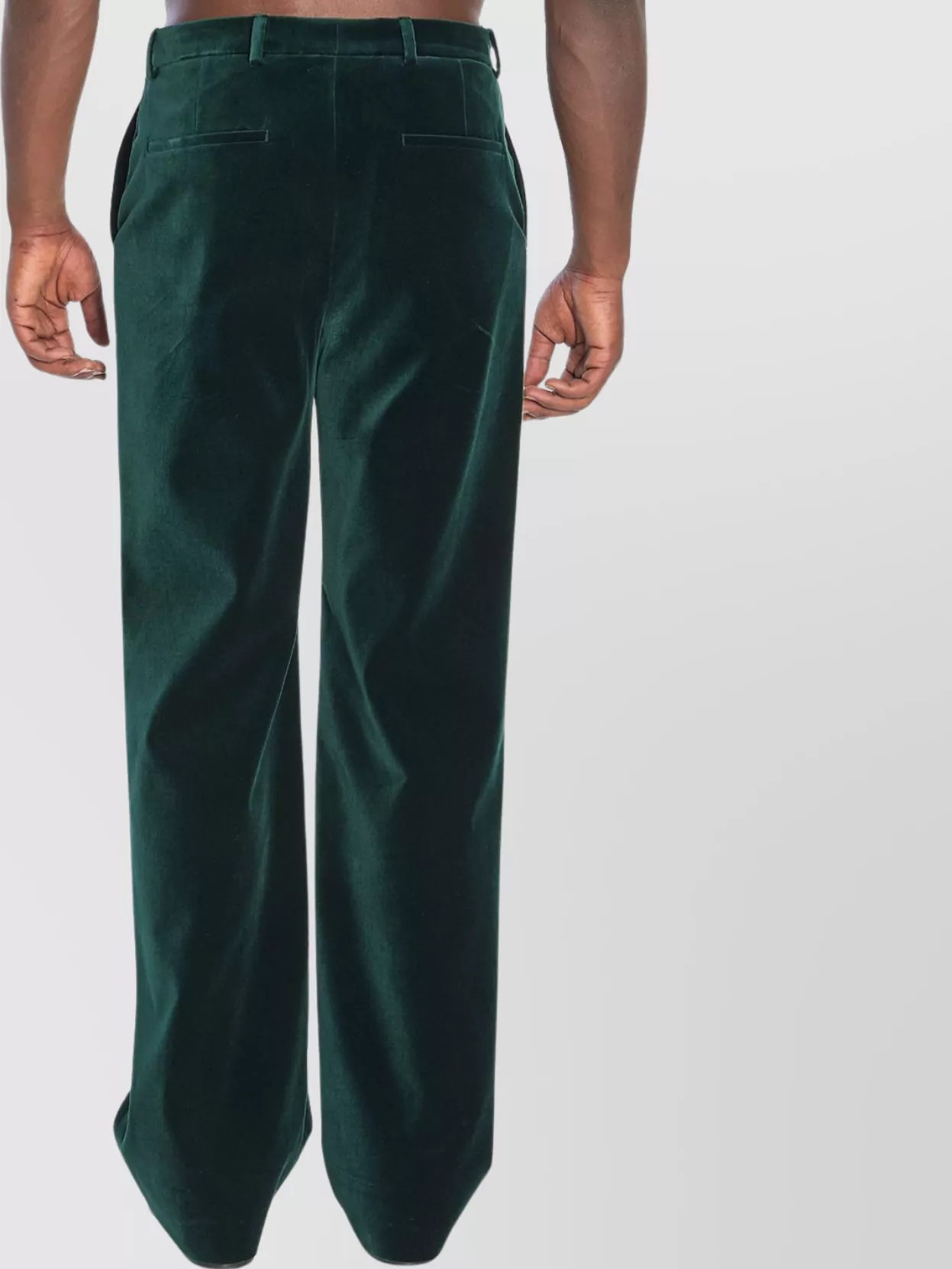 Gucci Luxe Cotton Velvet Wide Leg Trousers