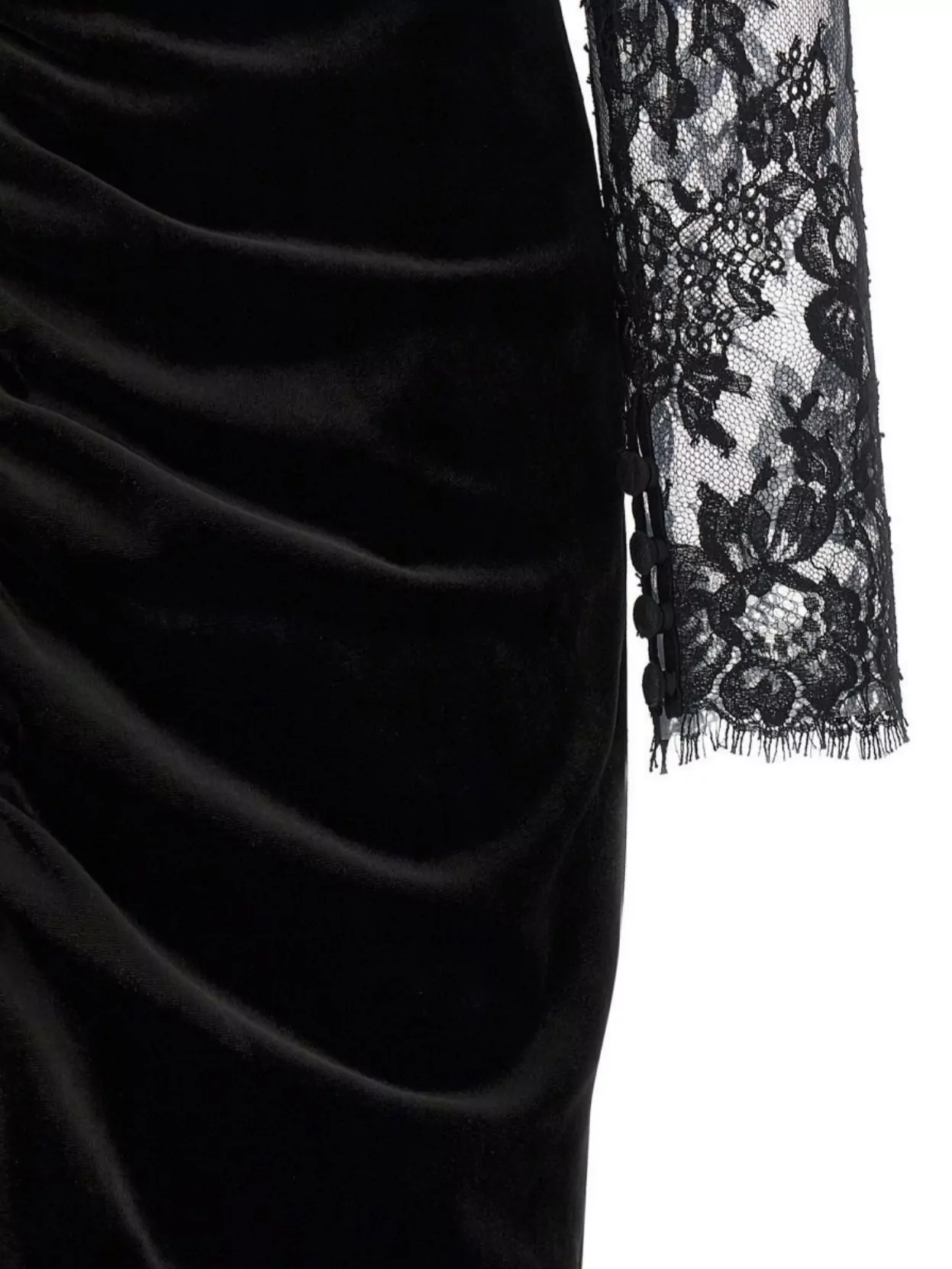Alessandra Rich Velvet And Lace Dress