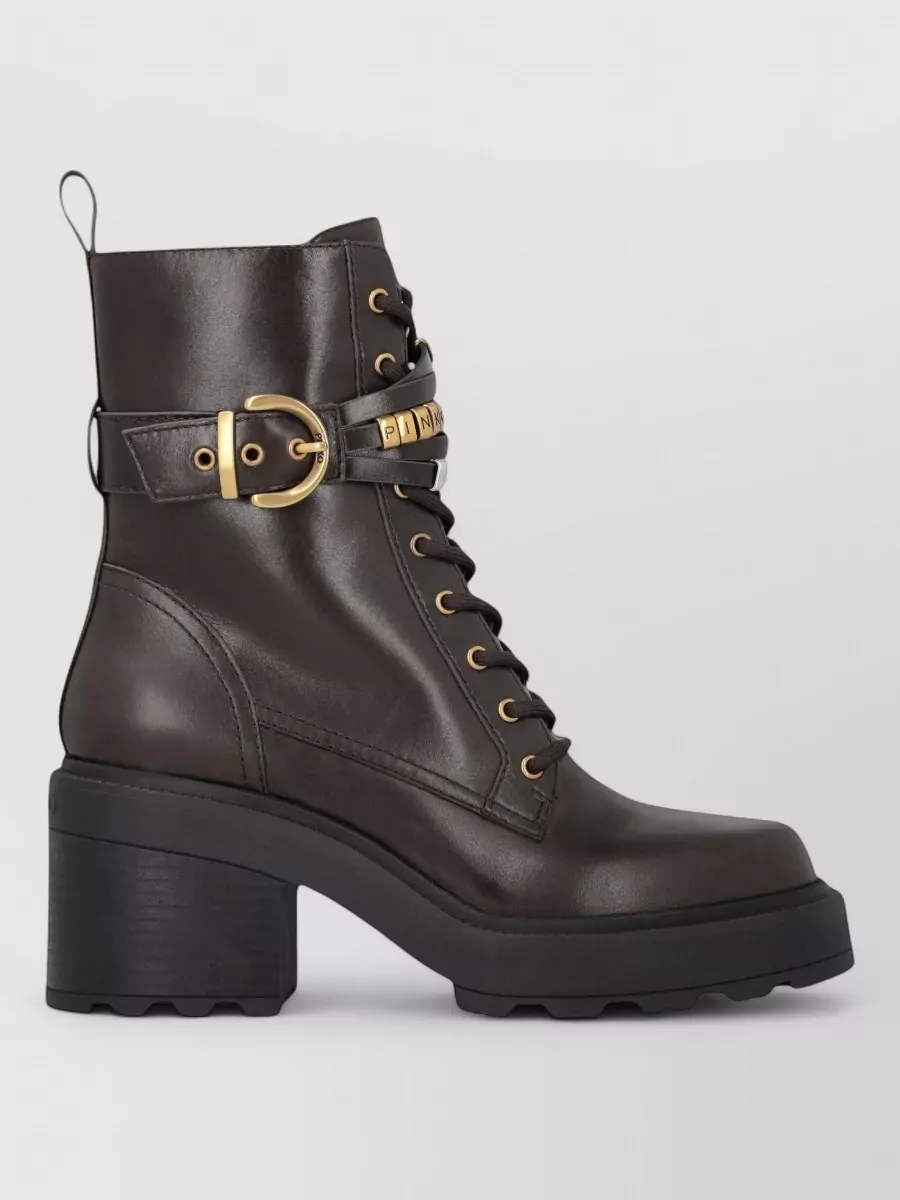 Pinko Calf Leather Lace-Up Shoes