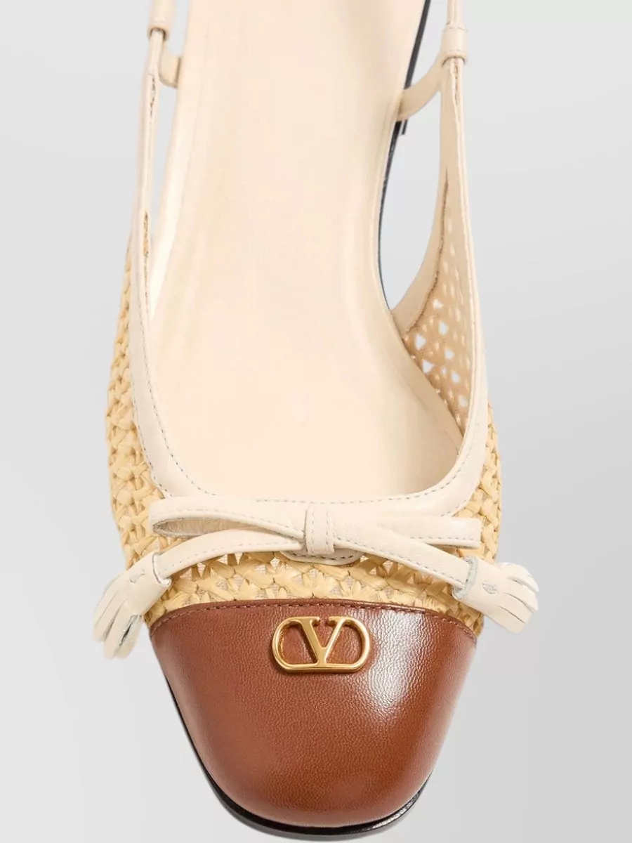 Valentino Garavani Leather Slingback Ballerinas