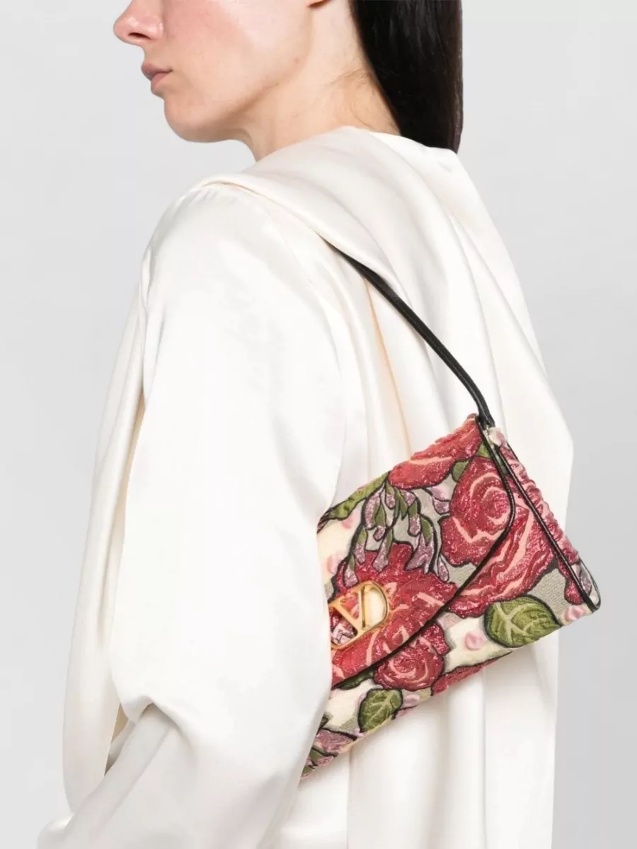 Valentino Garavani De Vain Silk Clutch Bag