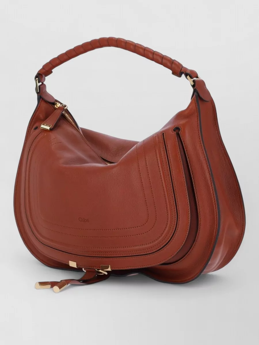 Chloé Shoulder Bag Gold Tone Hardware Handle