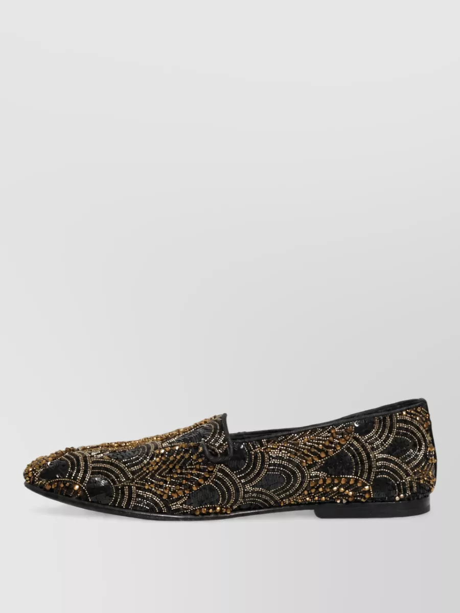 Dolce&Gabbana Leather Embellished Loafers