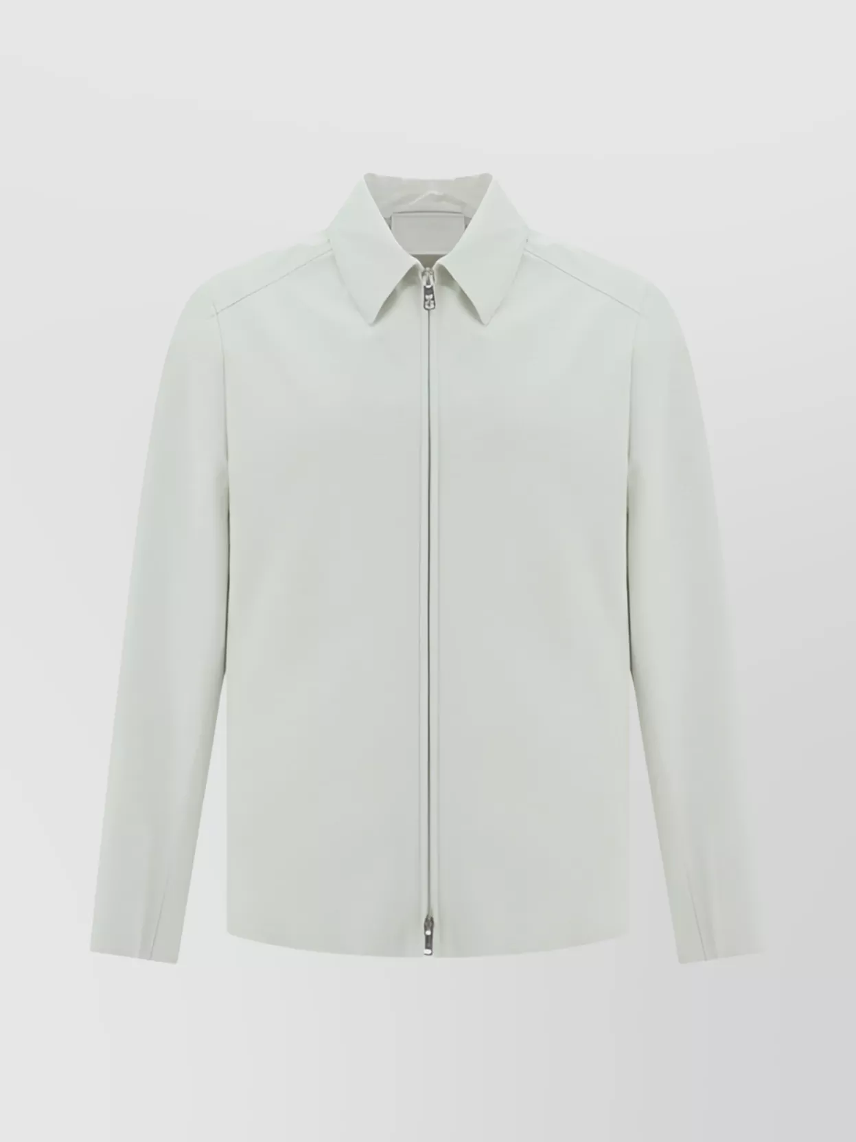 Shop Prada Collar Detail Calfskin Jacket