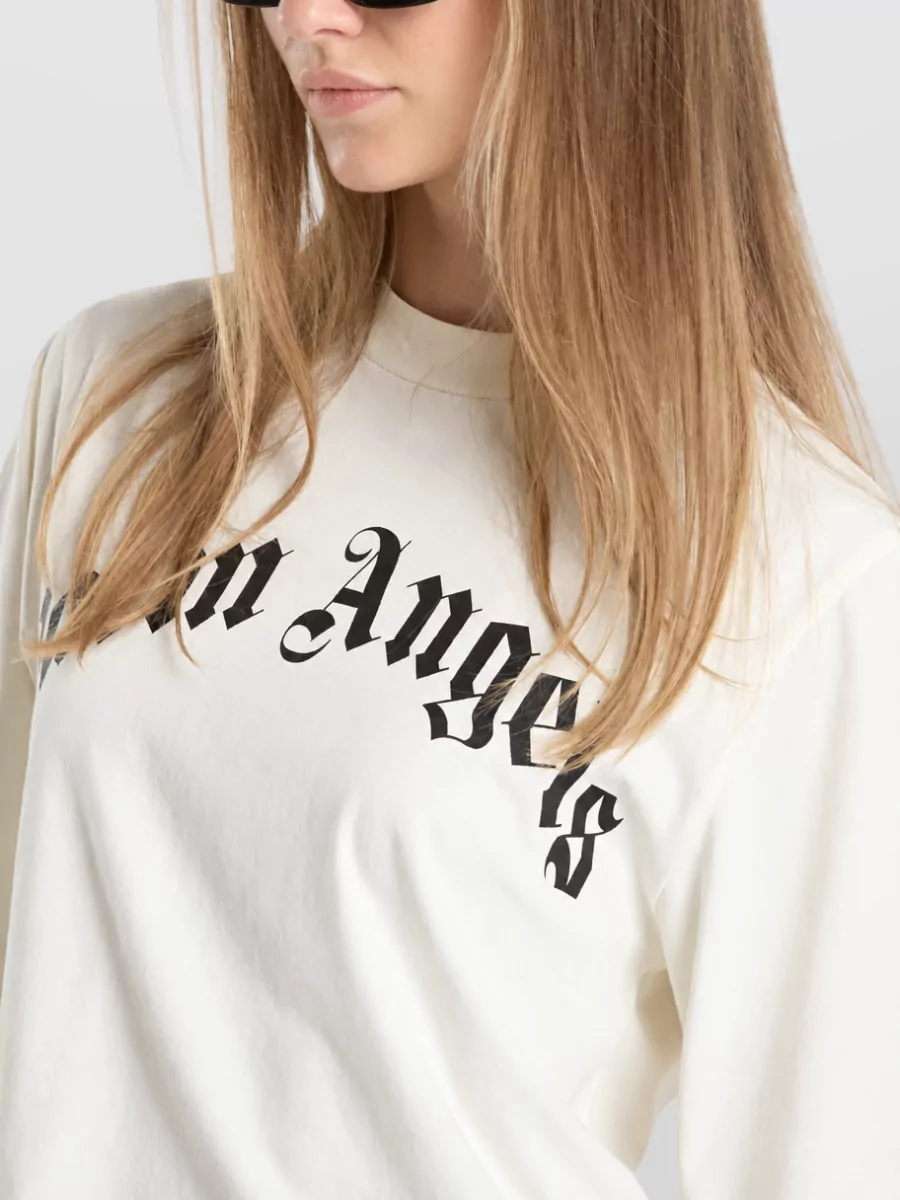 Palm Angels Curved Logo Boxy T-Shirt