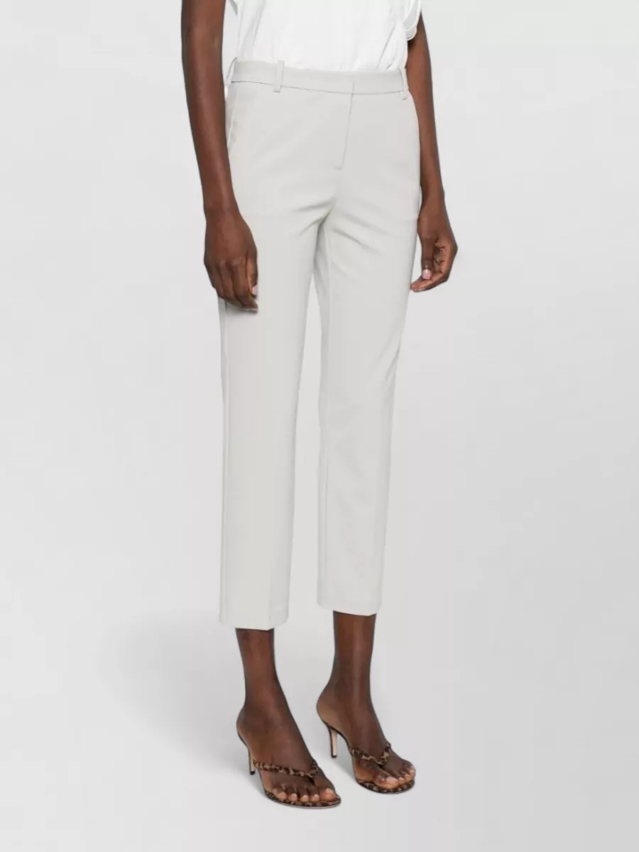 Pinko Cropped Trousers Straight Cut Belt Loops