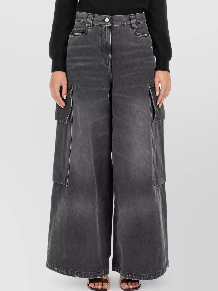 Palm Angels Wide-Leg Parachute Jeans