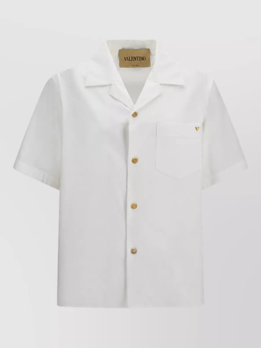 Valentino cotton oversized short-sleeve bowling shirt