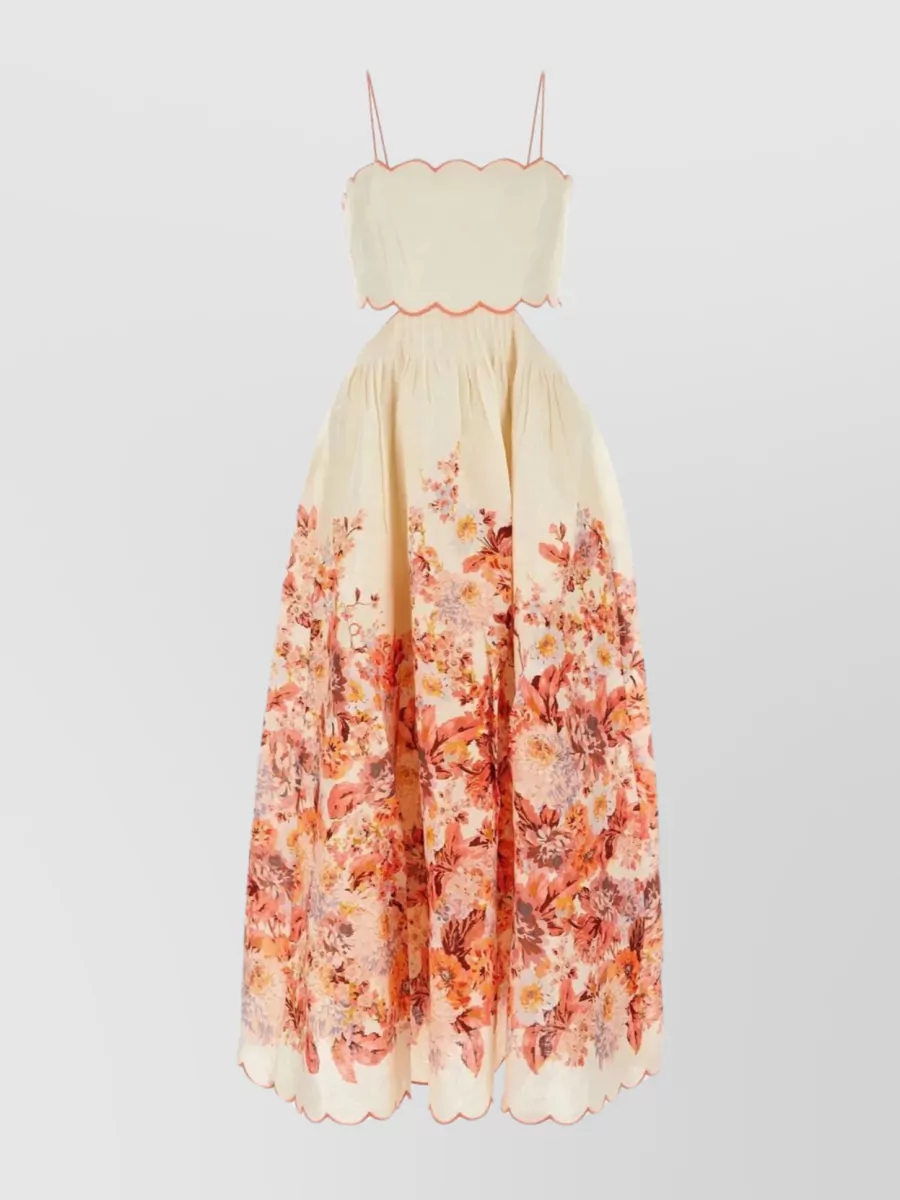 Zimmermann Layered Floral Linen Dress