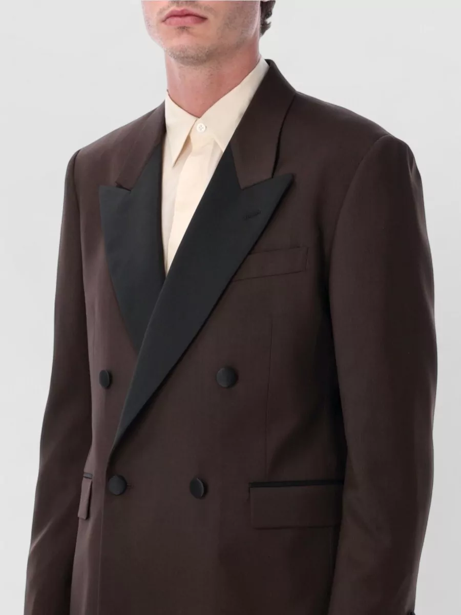 Lardini Wool Double-Breasted Dinner Jacket