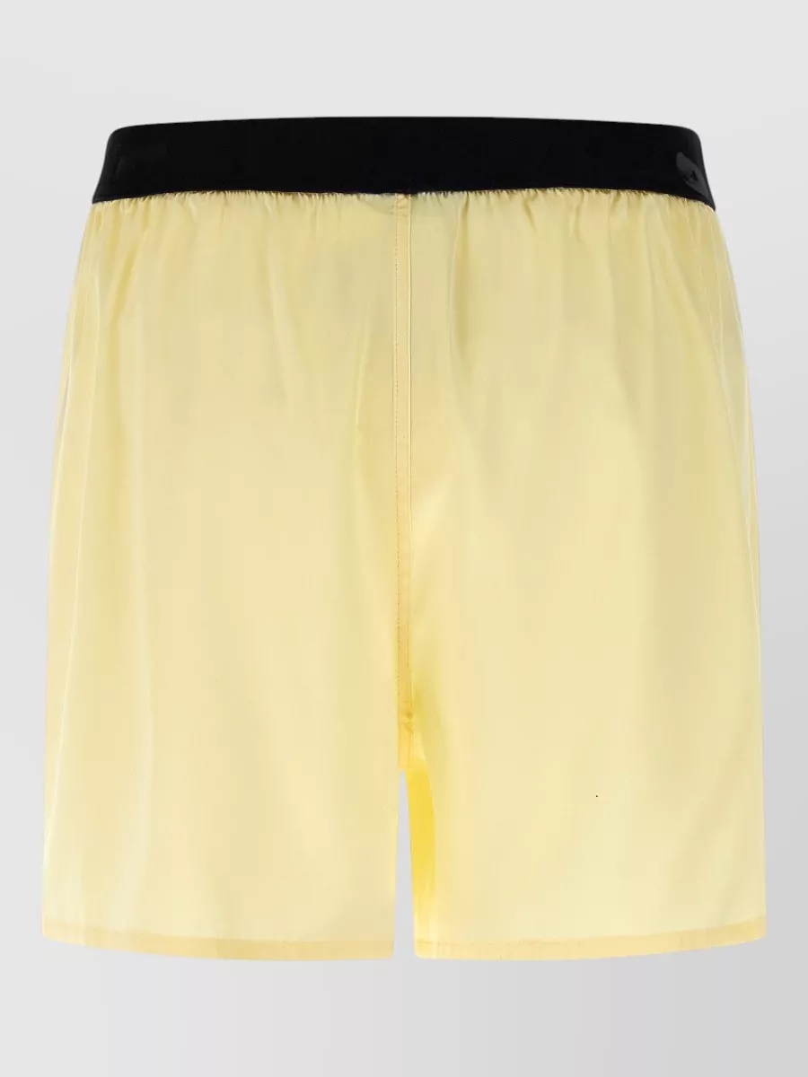 Tom Ford Silk Shorts Elastic Waistband Logo Detail