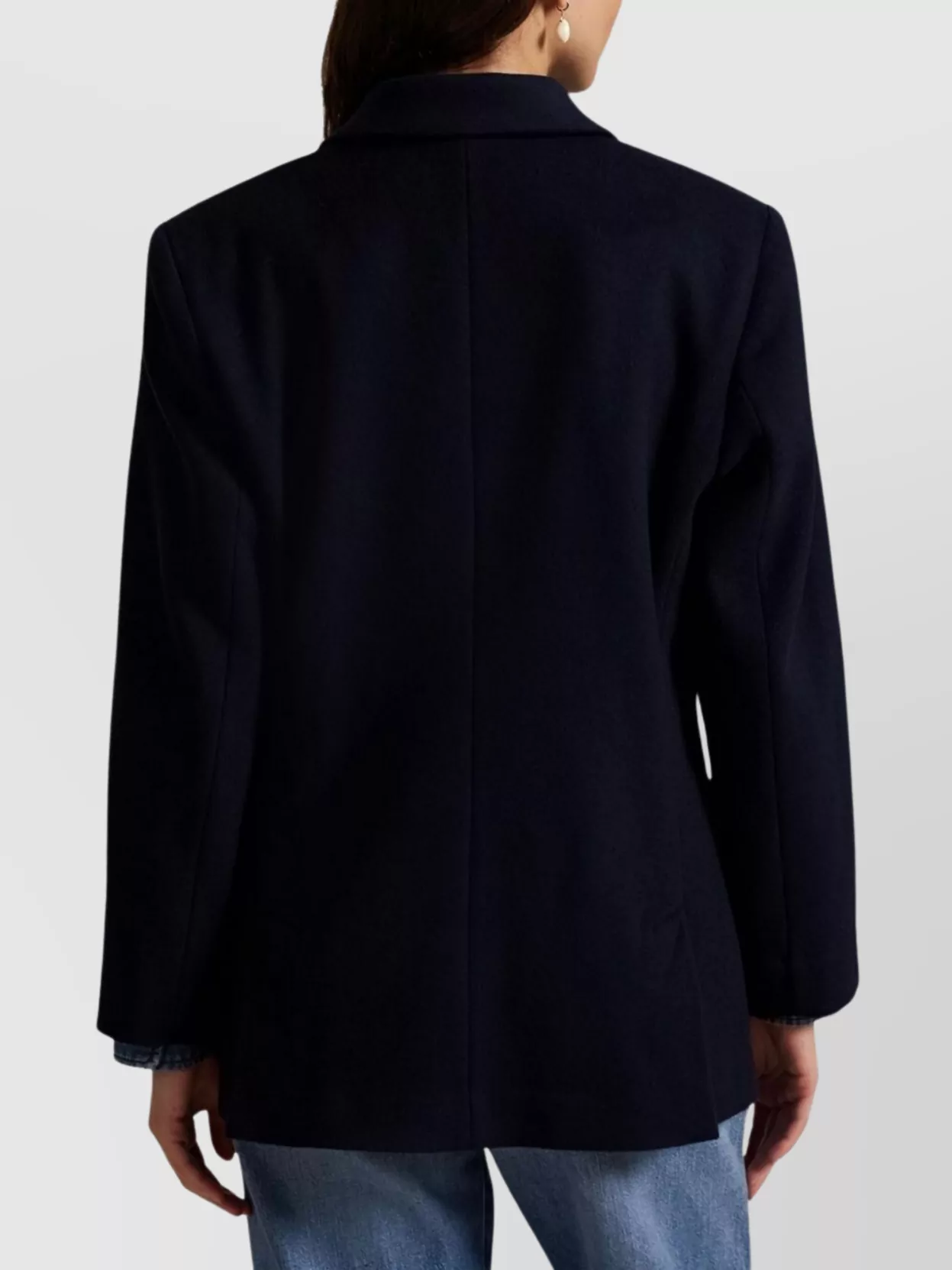 Ralph Lauren Logo Wool Skirt Featuring Front Pockets