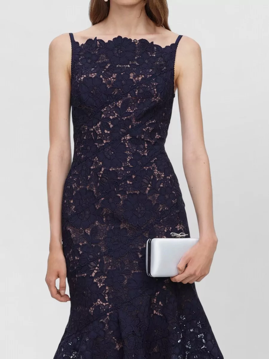 Self-Portrait Spiral Lace Midi Dress