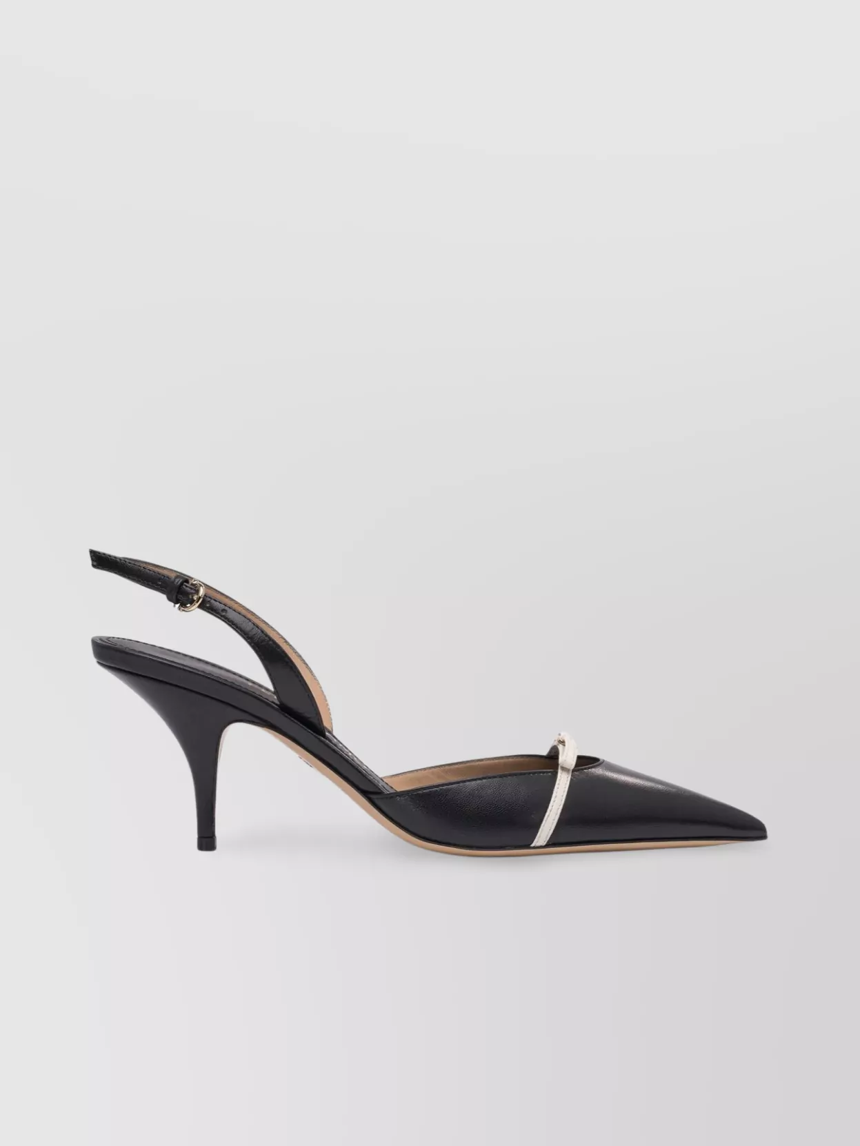 Ferragamo Pointed Toe Pumps Bow Detail Contrast Trim