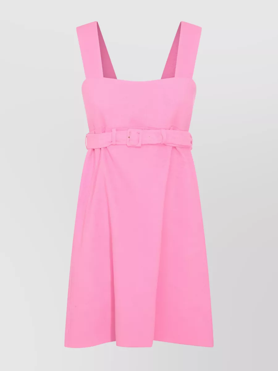 Shop Patou Corsage Flared Mini Dress In Pink