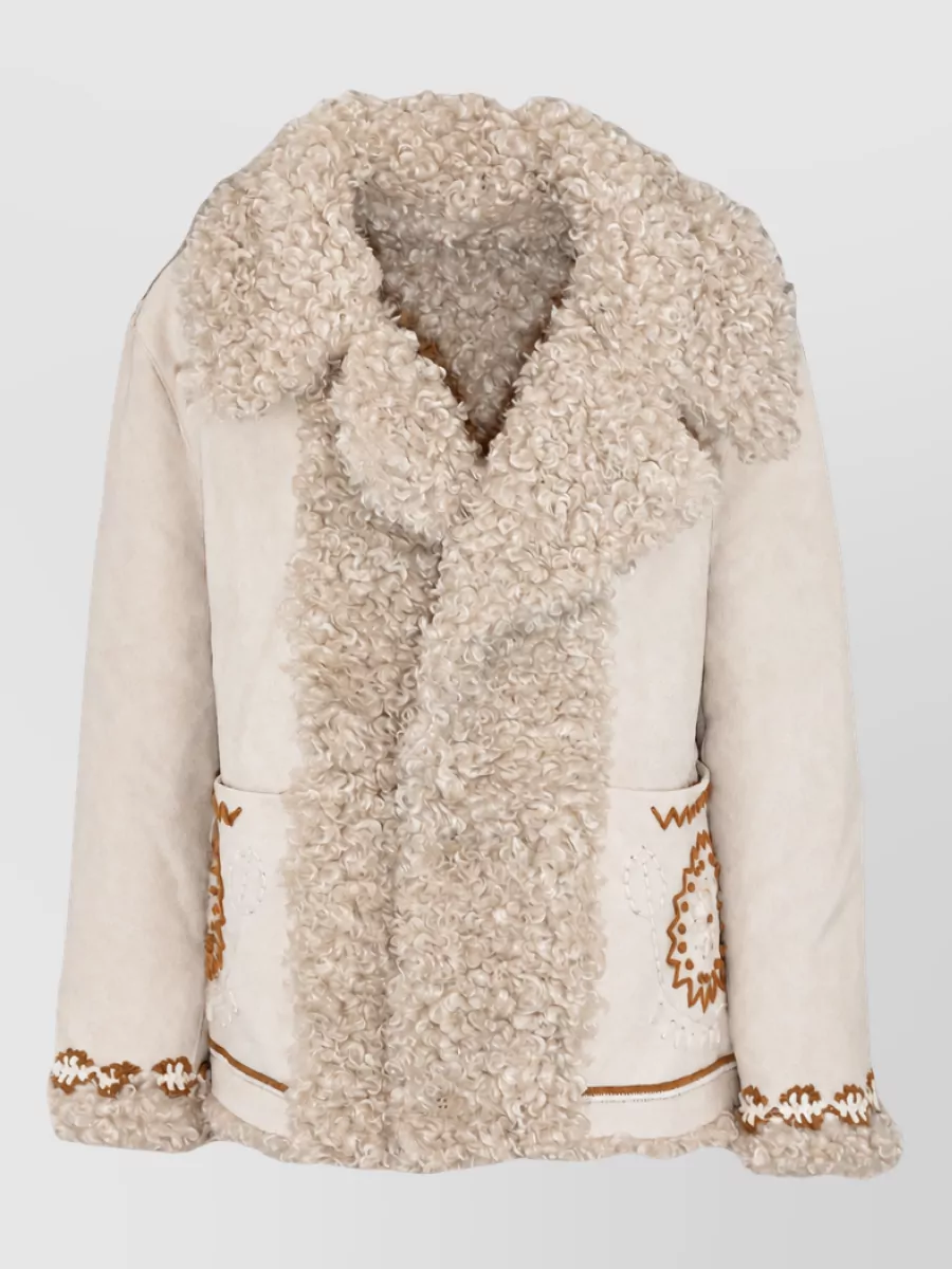 Pho Firenze Reversible Faux Fur V-Neck Coat