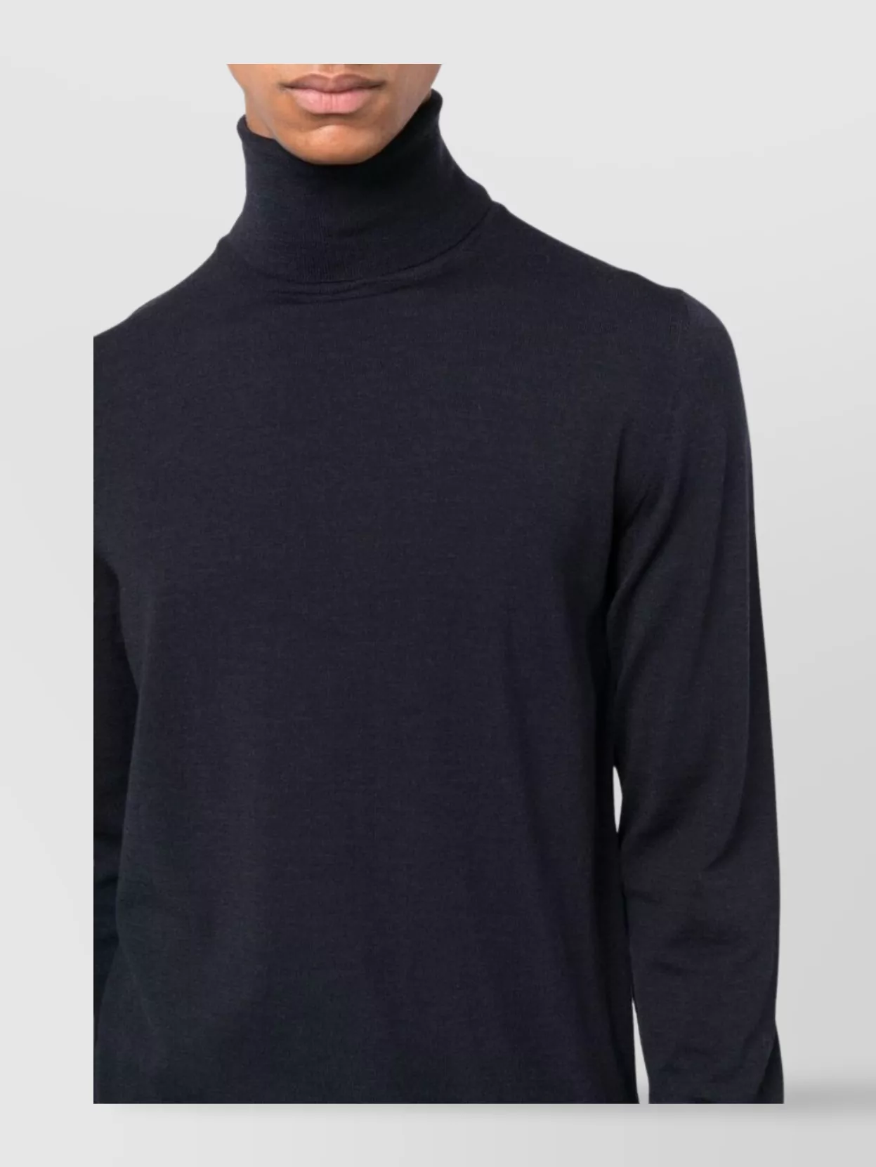 Zanone Turtleneck Sweater With Ribbed Cuffs And Hem