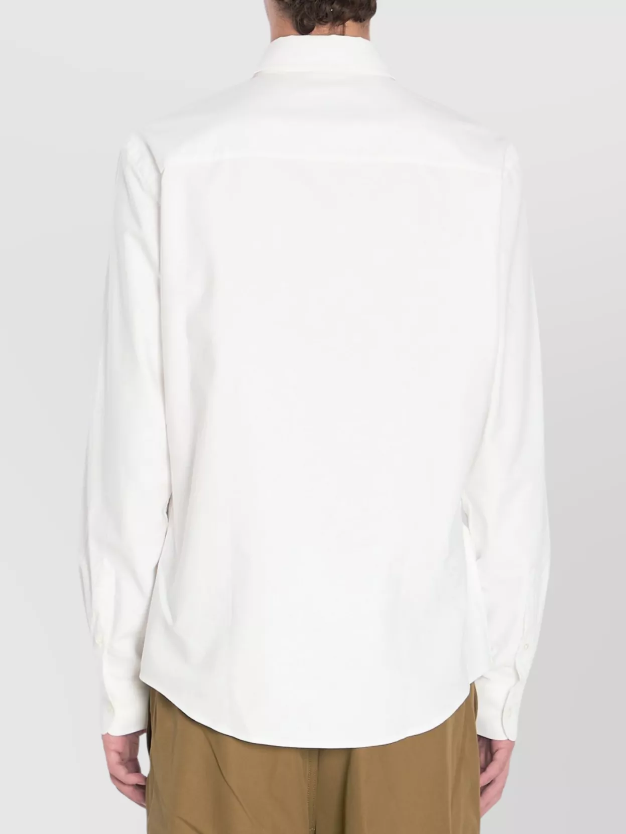 Ami Paris Heart Friend Collared Cotton Shirt With Long Sleeves