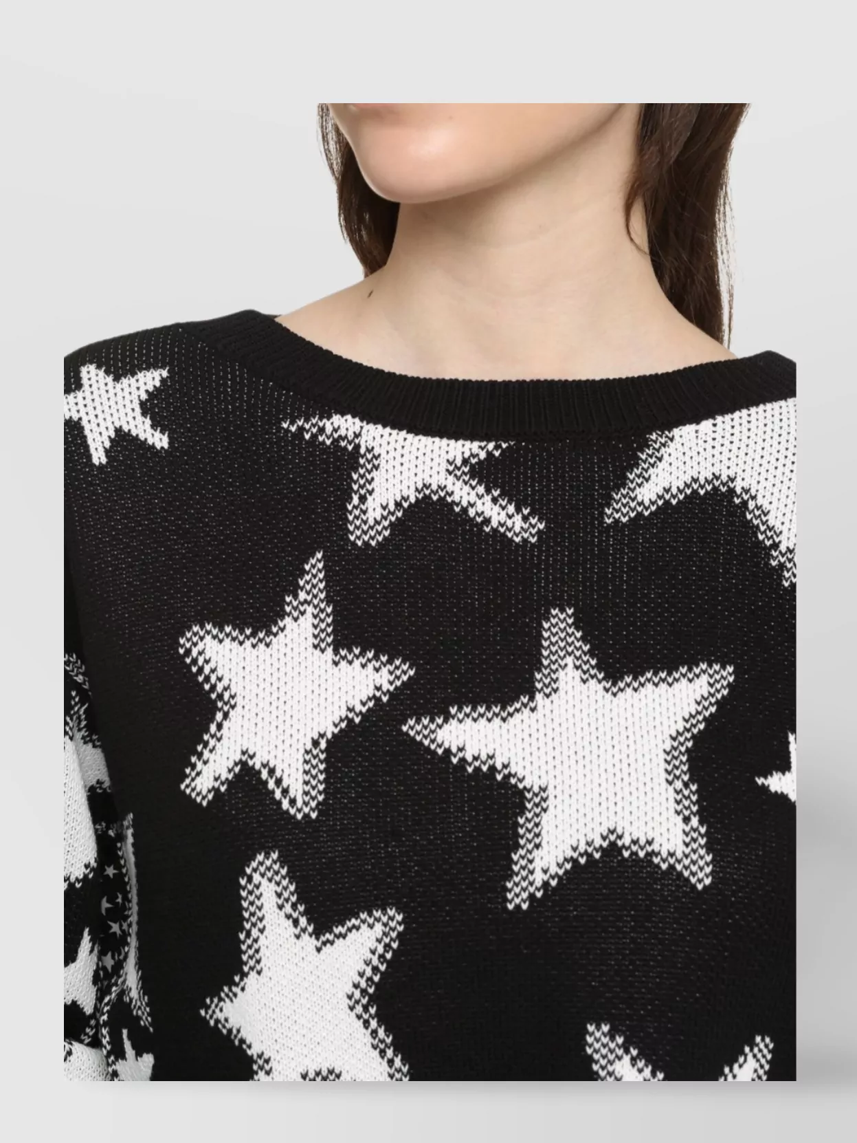 Stella Mccartney Starry Crew-neck Cropped Sweater