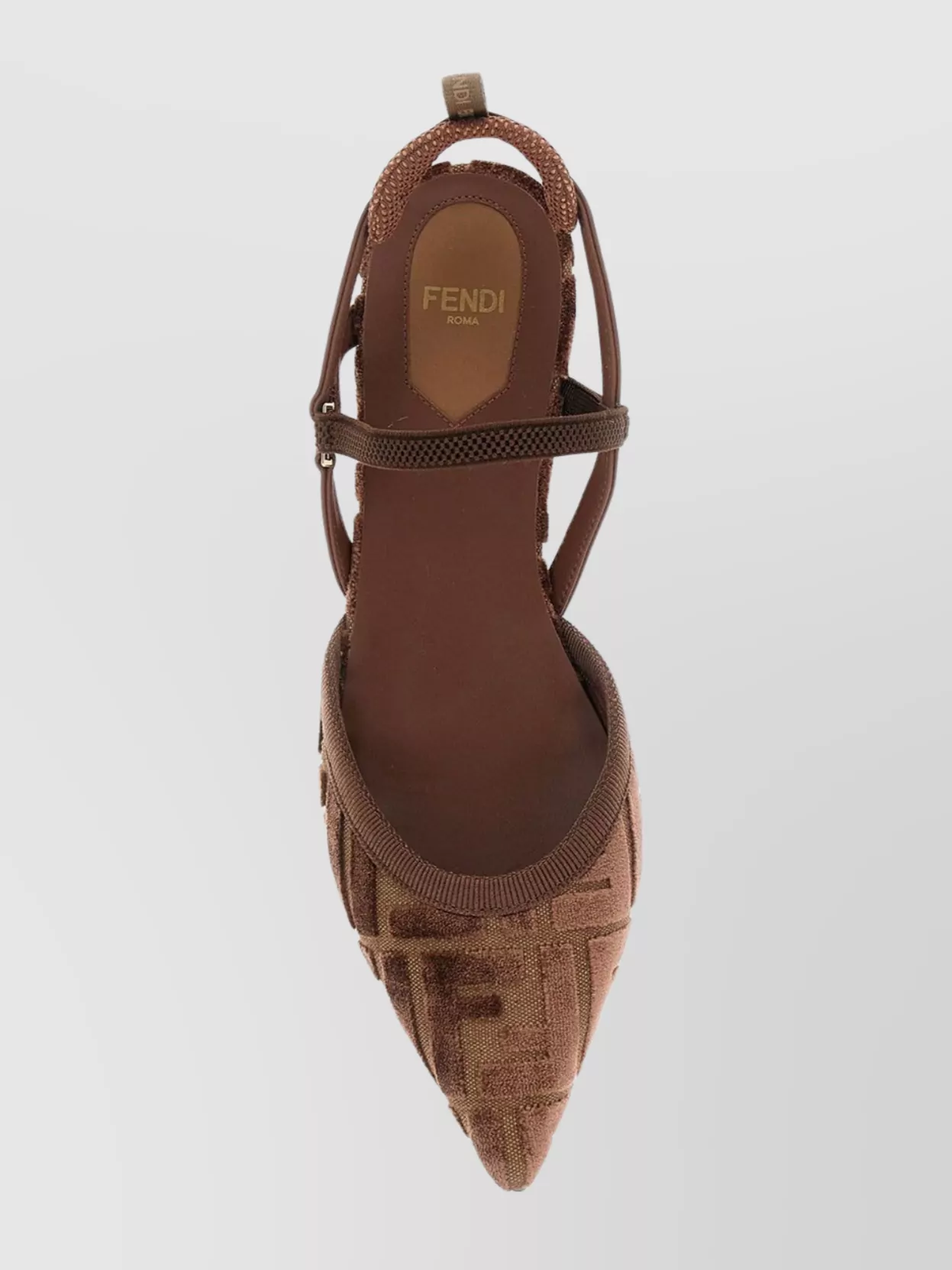 Fendi Pointed Toe Sling Back Ballerina Shoes
