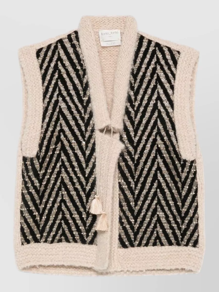 Forte Forte chevron sleeveless waistcoat