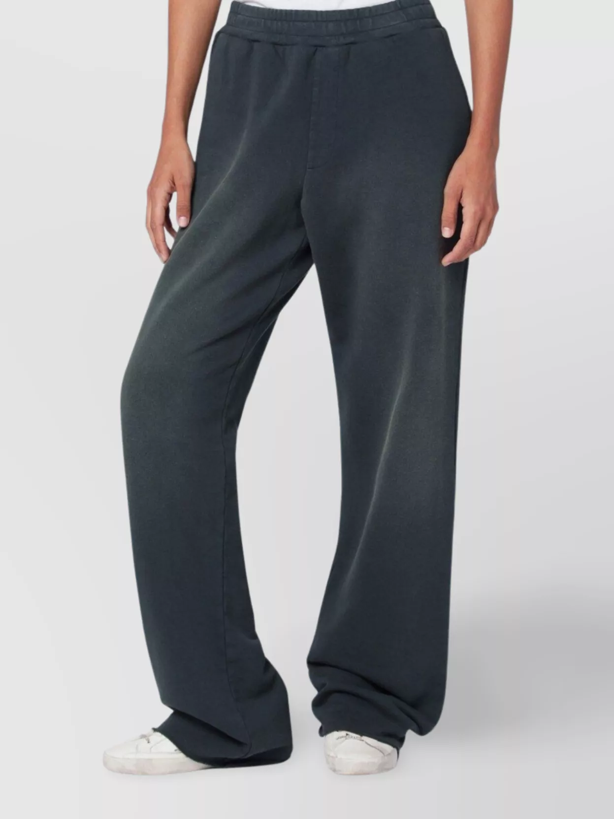 Golden Goose Cotton Jogging Pants Elastic Waistband In Neutral