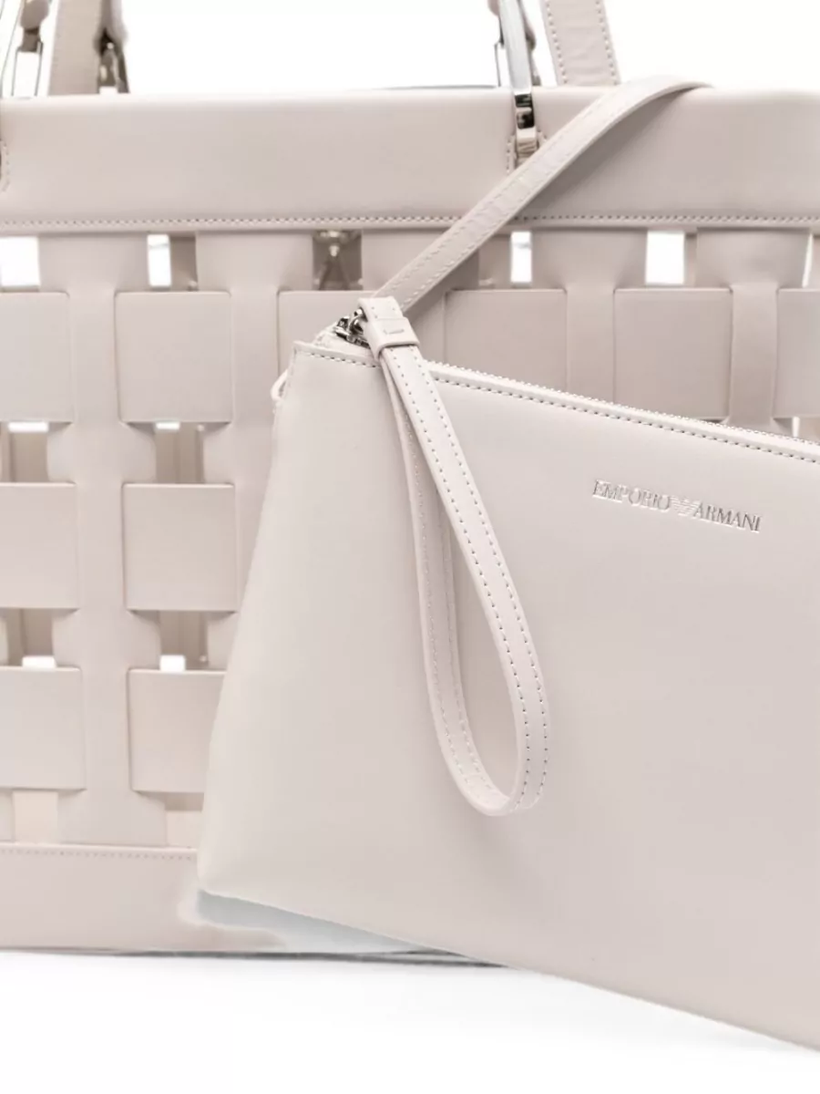 Emporio Armani Medium Woven Tote Bag