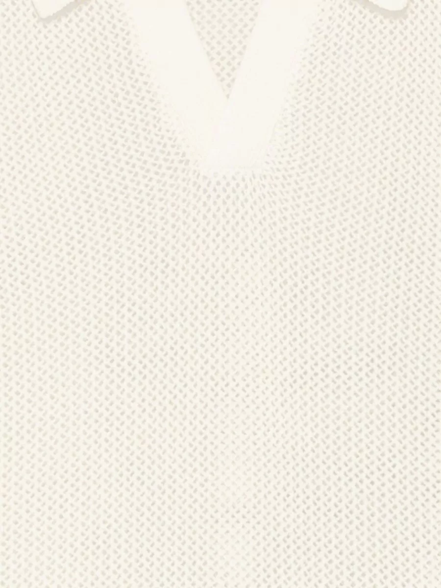 Dunst Open-Knit Cotton And Linen Short-Sleeve Polo Shirt