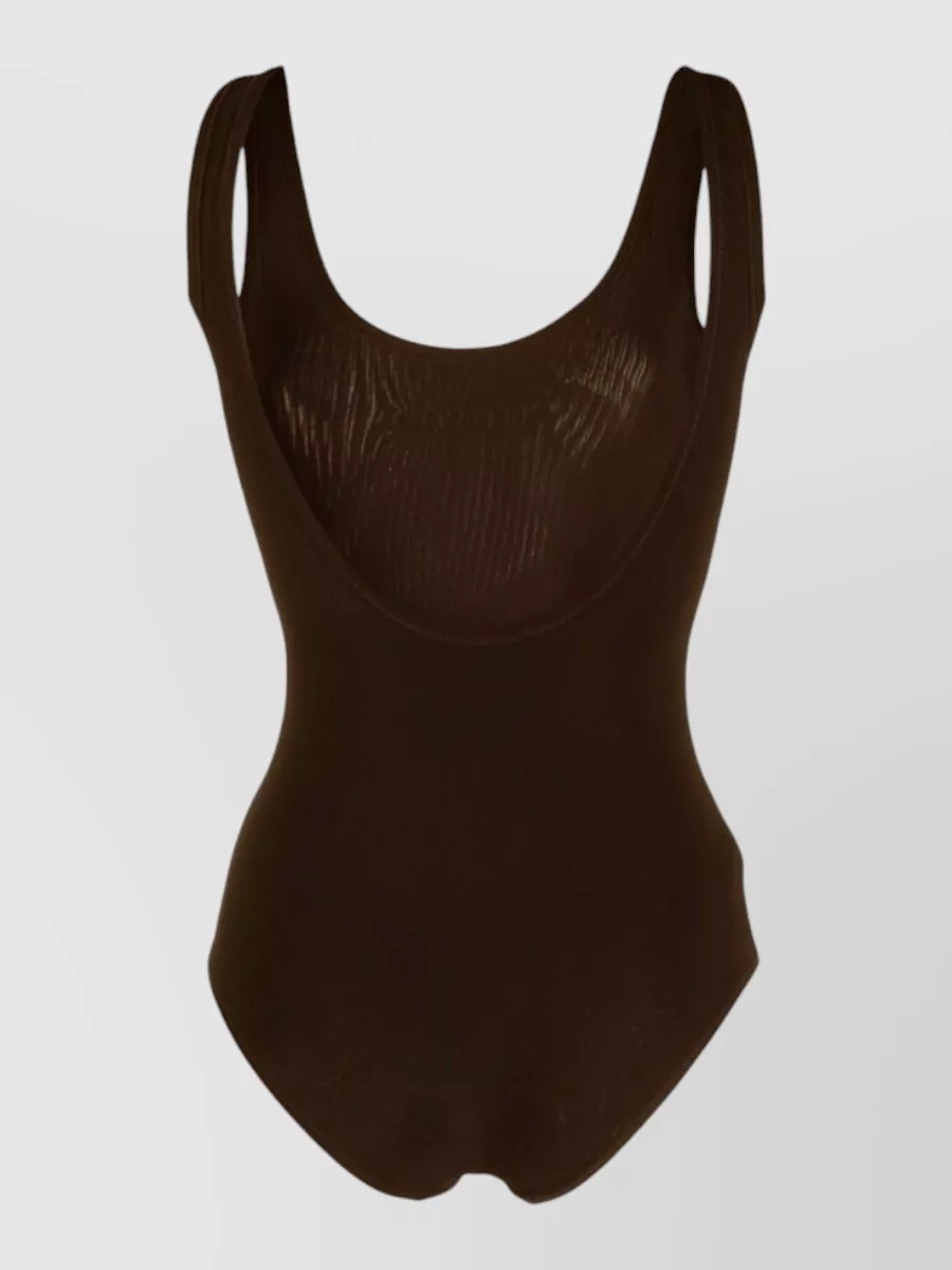 Jil Sander One Piece Swimsuit Logo Detail Stretch