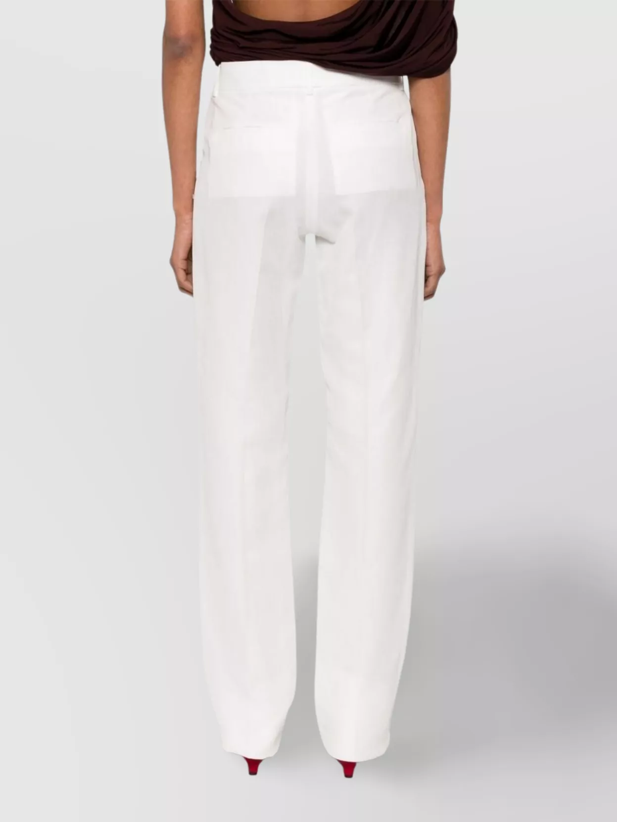 Sportmax Trousers Straight Leg Belt Loops Front Pleats