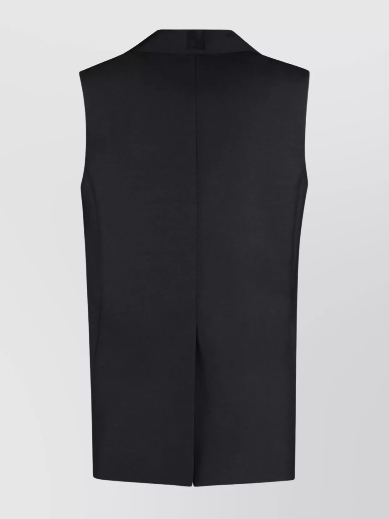 Fendi Black Tailored Vest With Sharp Lapel
