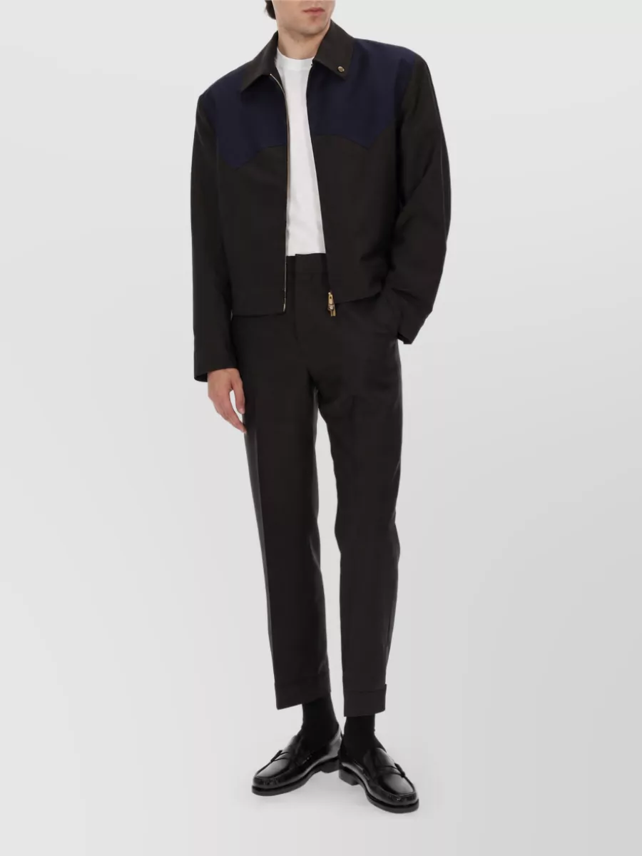 Versace Wool Mohair Single Breasted Coat