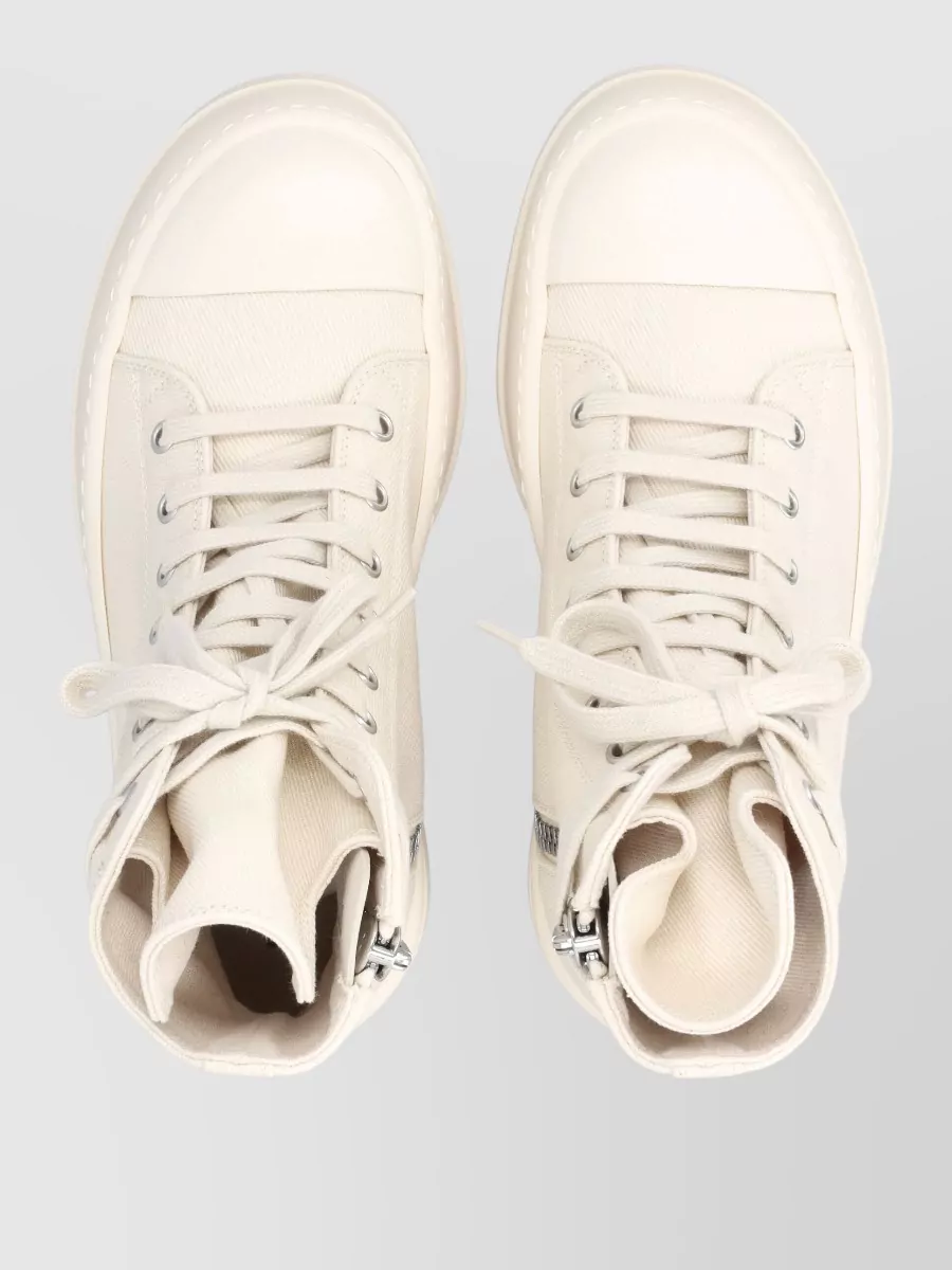 Rick Owens Drkshdw Canvas High-Top Sneakers