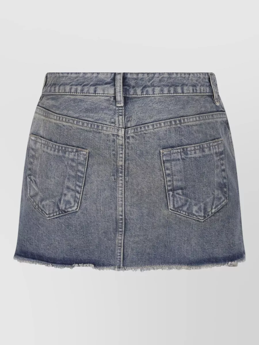Rick Owens Drkshdw Denim Knee-Length Midi Skirt