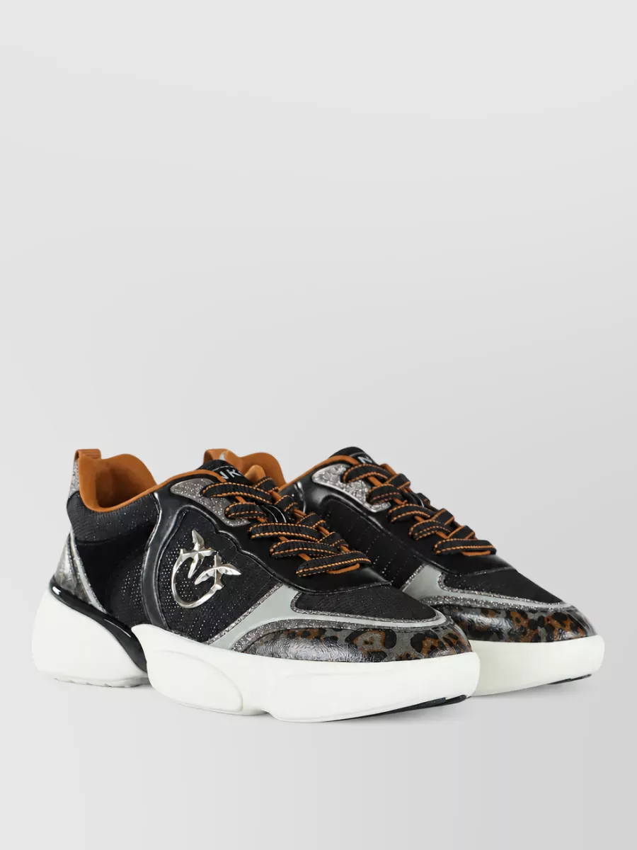 Pinko leather low-top sneakers