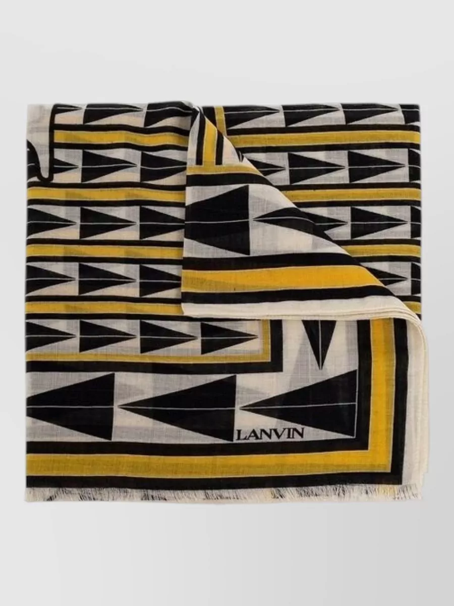 Lanvin Wool Scarf In Black