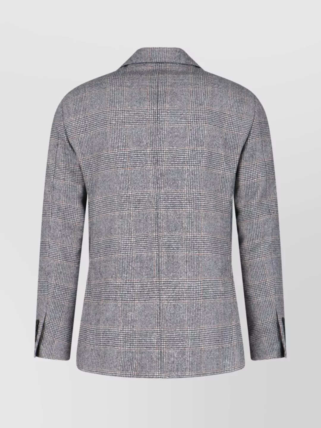 Lardini Check Pattern Front Pockets Long Sleeves In Gray